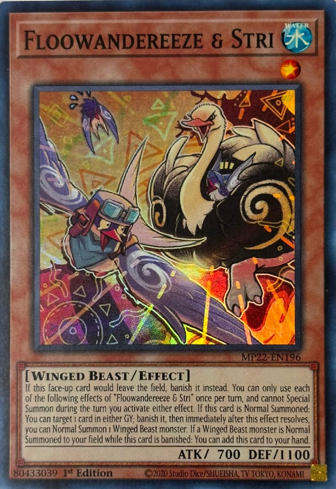 Yugioh! Floowandereeze & Stri Mp22-en196 1st edition Super rare