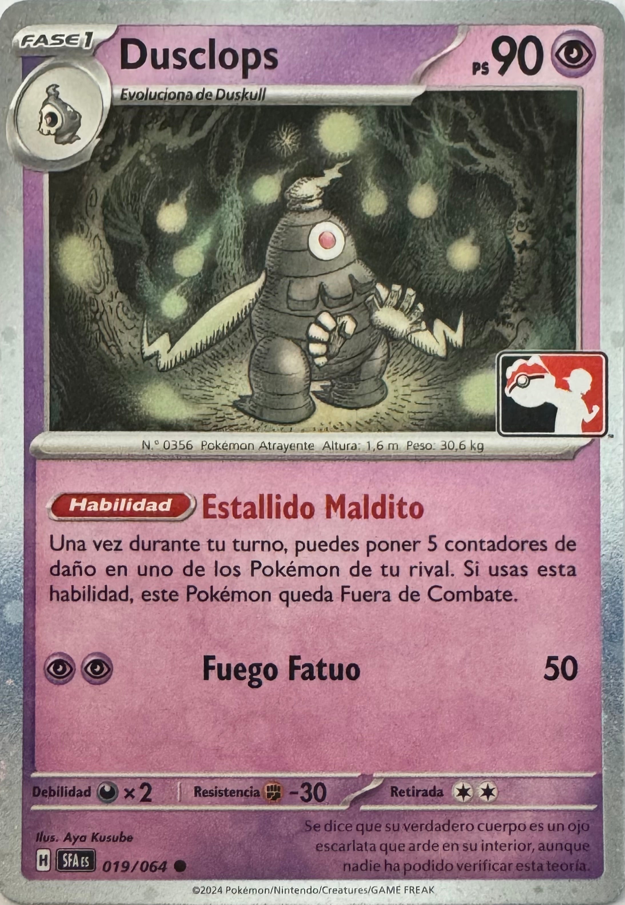 Pokemon Tcg Dusclops 019/064 holo cosmo (Español) ( Liga)