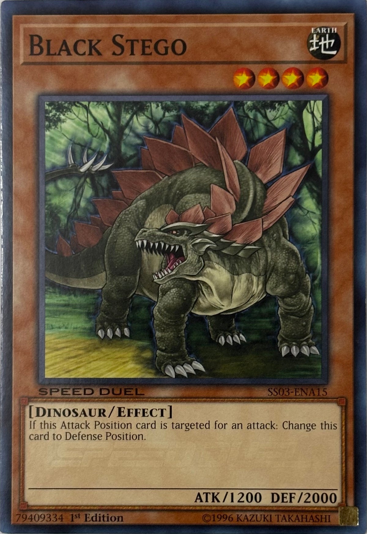 Yugioh! Black Stego Ss03-ena15 1st edition Speed Duel