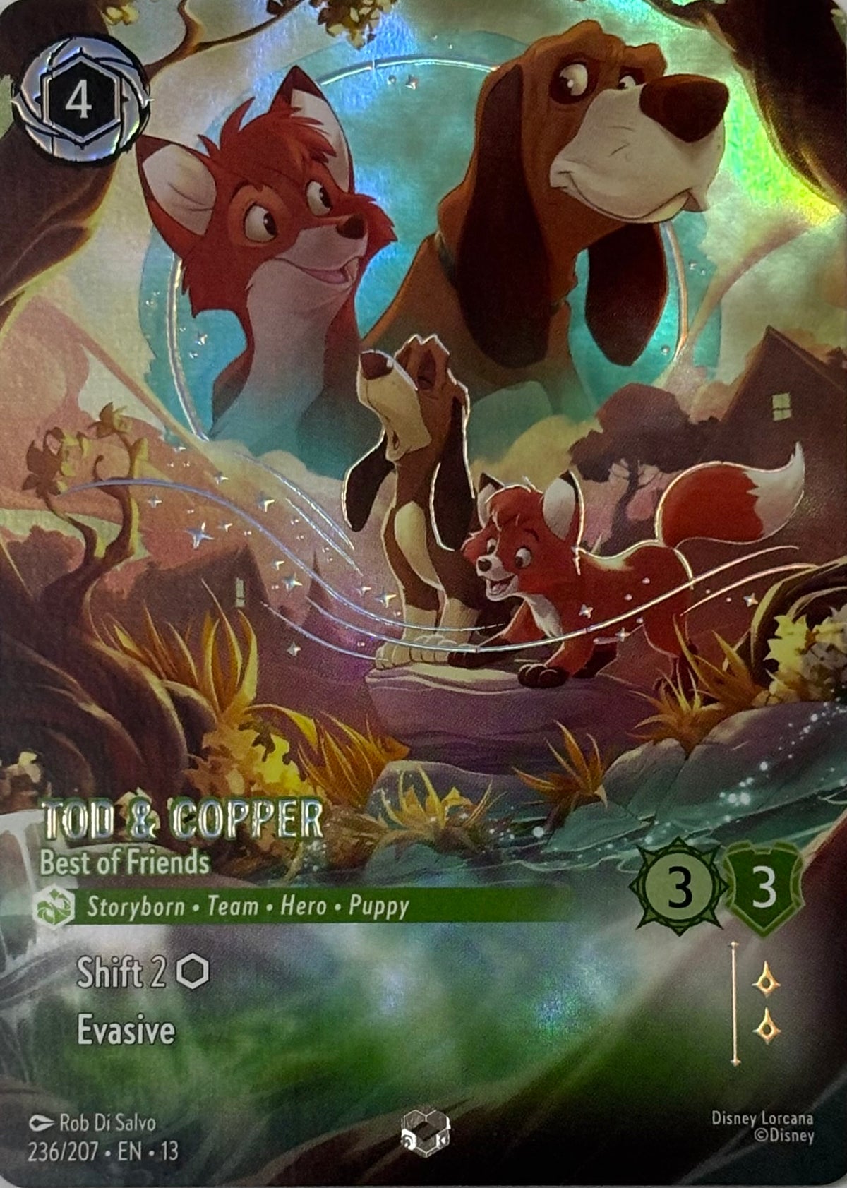 Disney Lorcana Tod & Copper 236/207 Enchanted