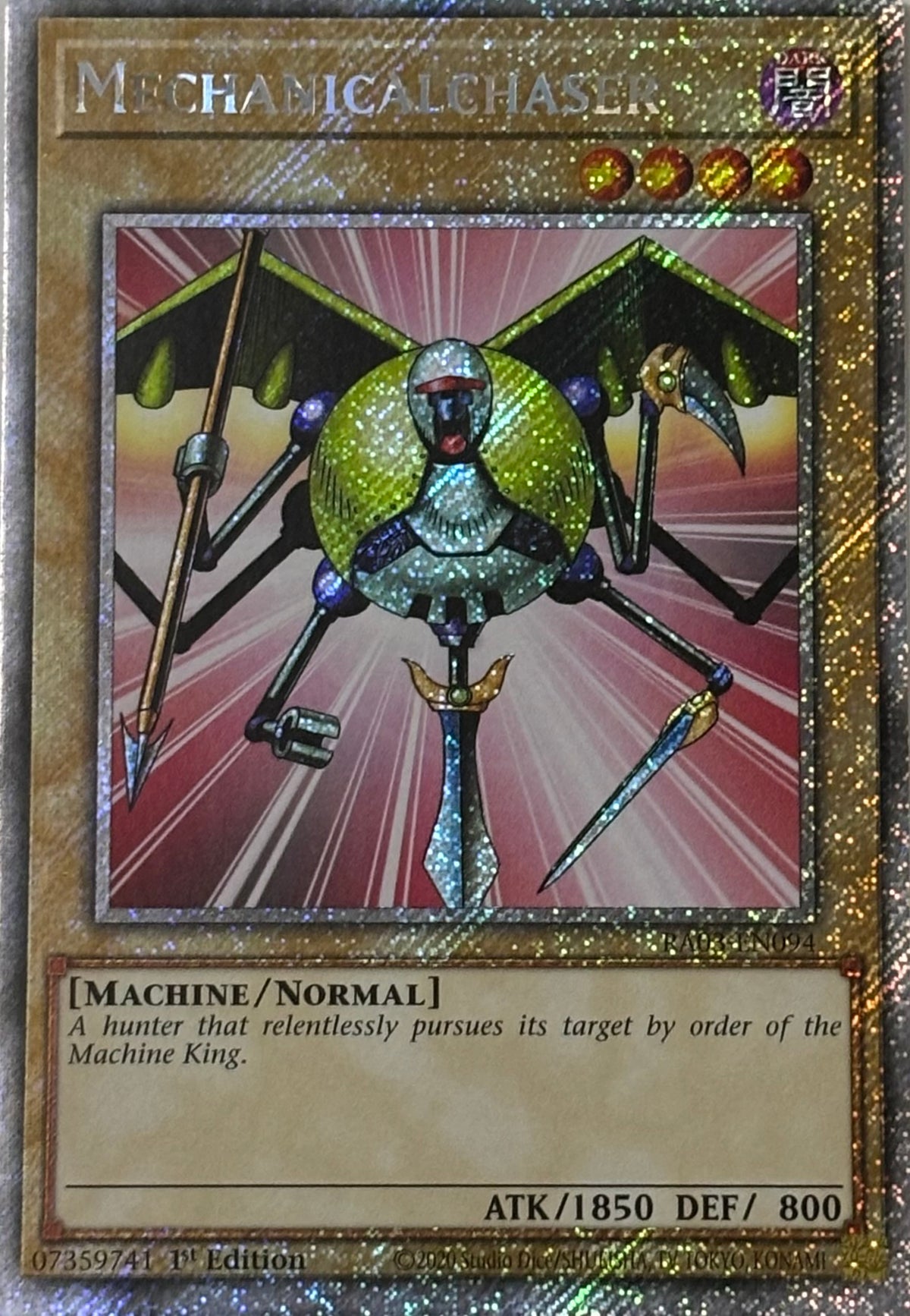 Yugioh! Mechanicalchaser Ra03-en094 1st edition Platinum rare