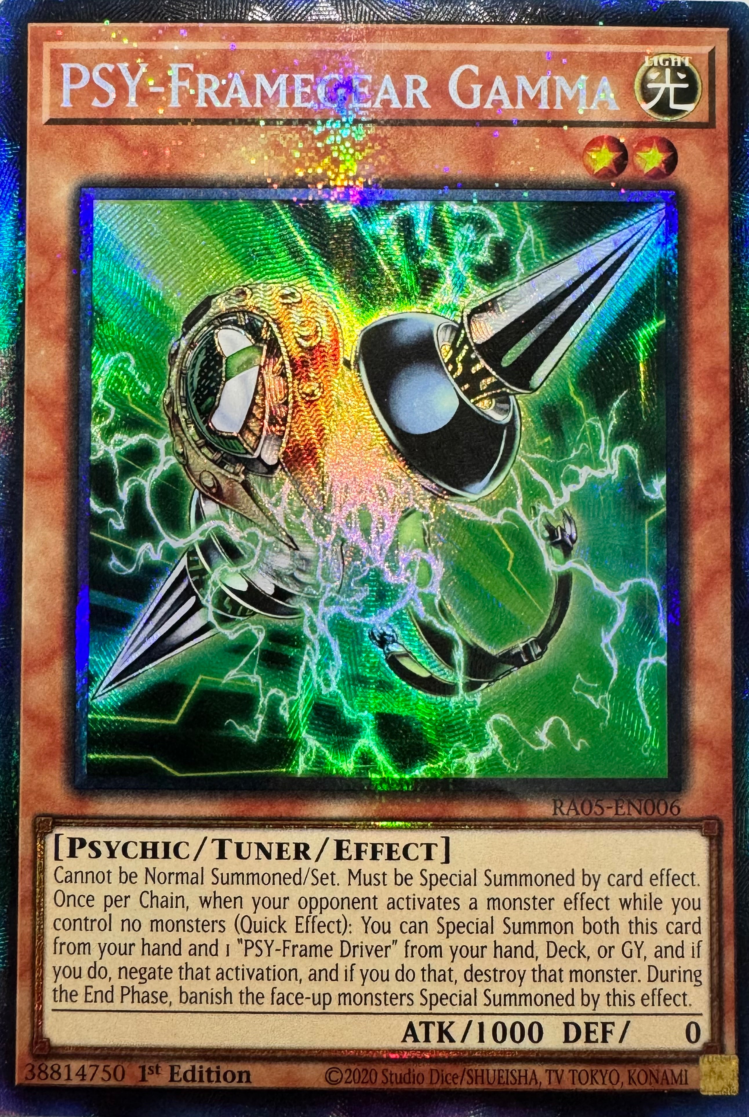 Yugioh! Psy-Framegear Gamma Ra05-en006 1st Edition Collector