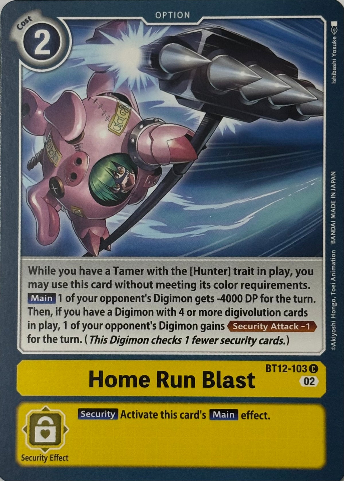 Digimon Tcg Home Run Blast Bt12-103