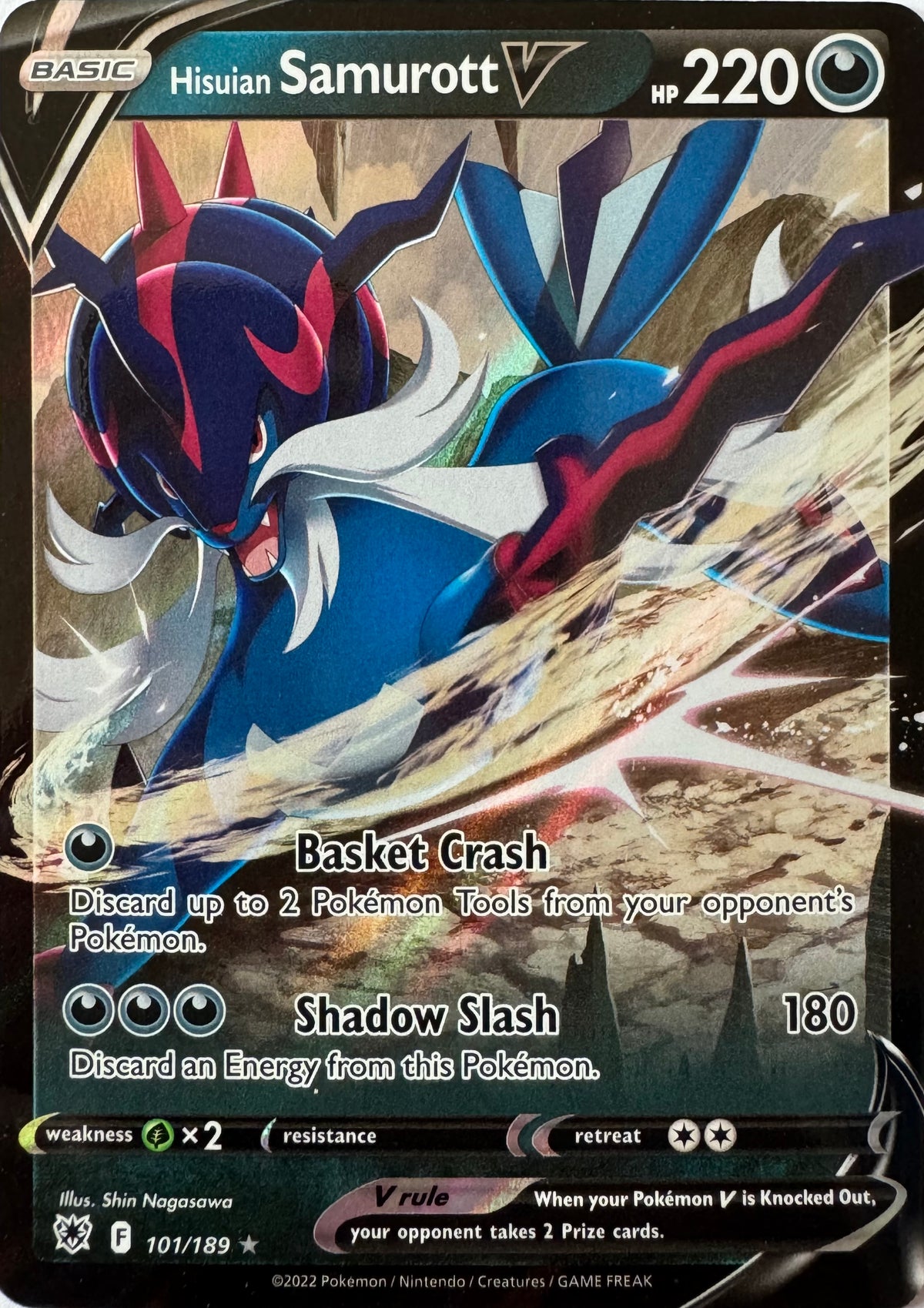 Pokemon Tcg Hisuian Samurott V 101/189