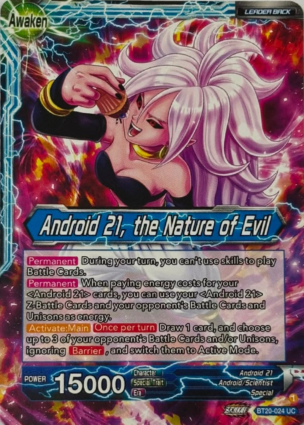 Dragon Ball Tcg Android 21 - The Nature Of Evil Bt20-024