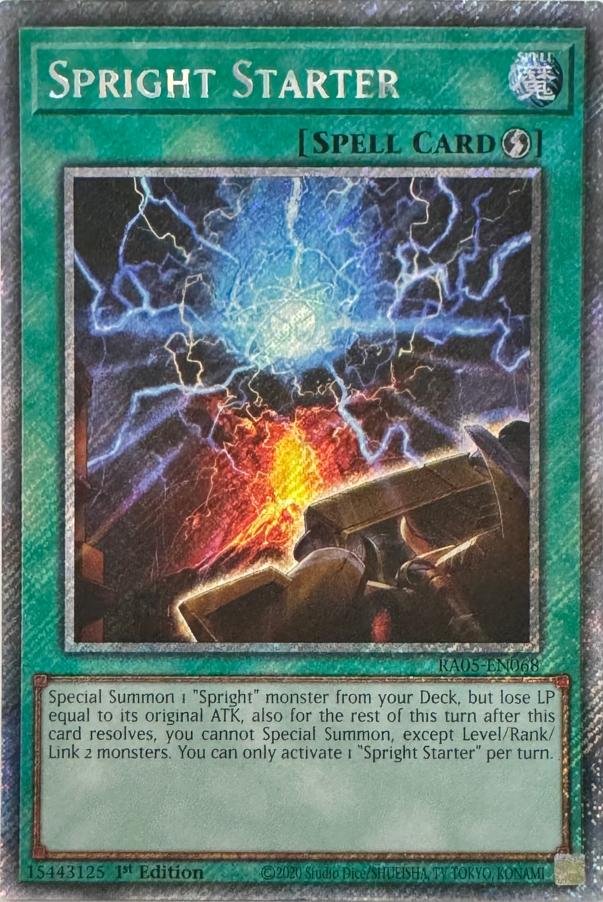 Yugioh! Spright Starter Ra05-en068 1st Edition Platinum