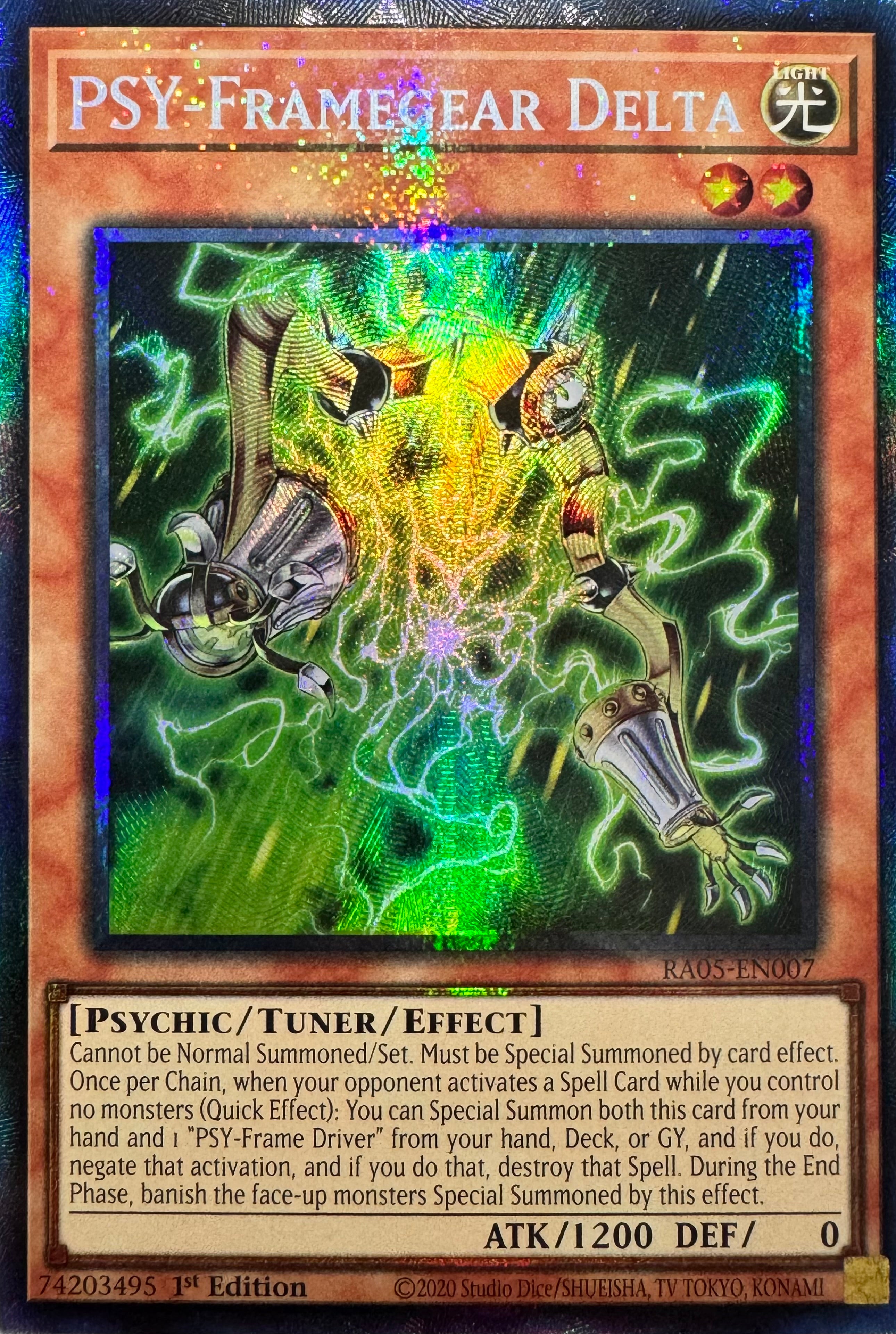 Yugioh! Psy-Framegear Delta Ra05-en007 1st Edition Collector