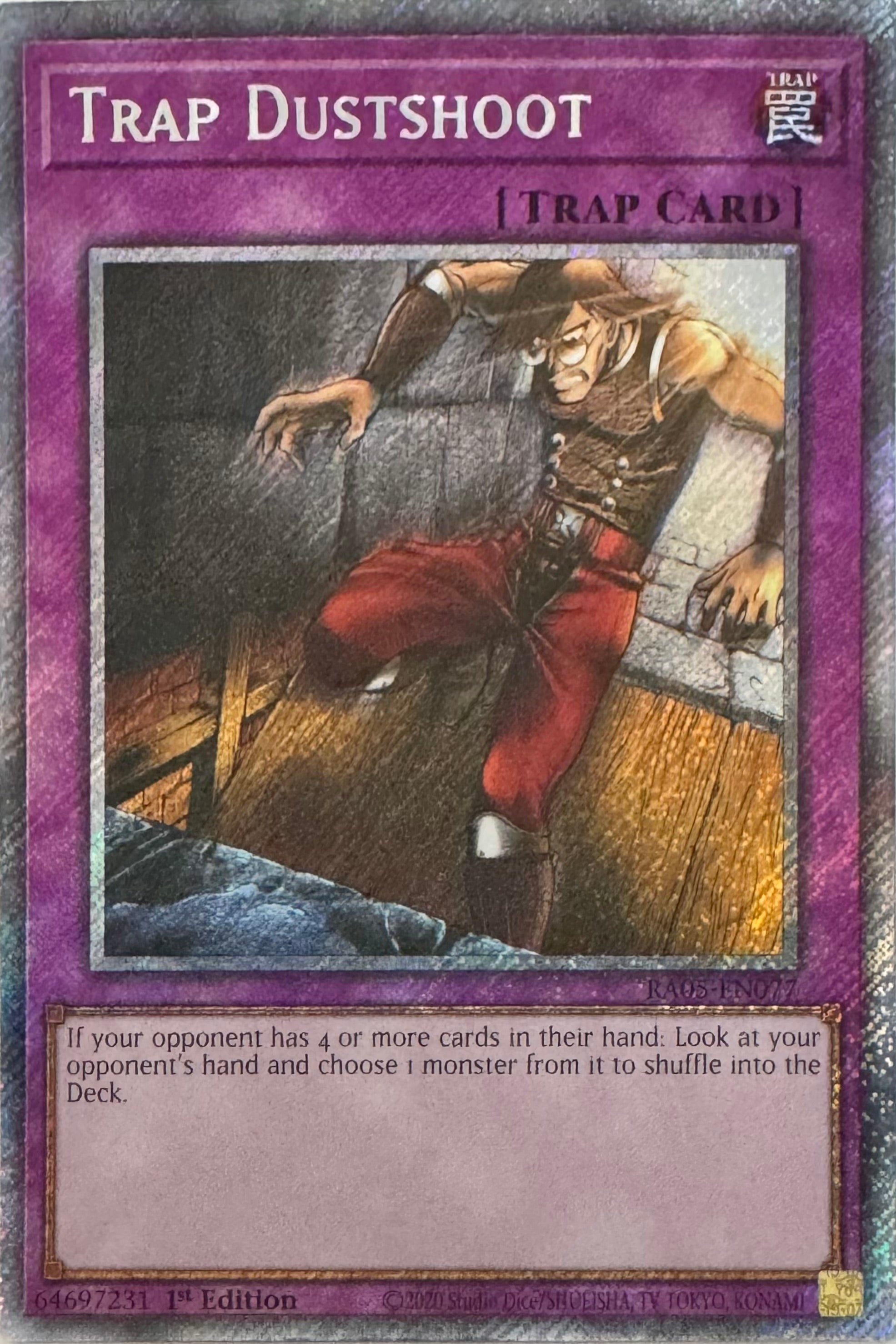 Yugioh! Trap Dustshoot Ra05-en077 1st Edition Platinum