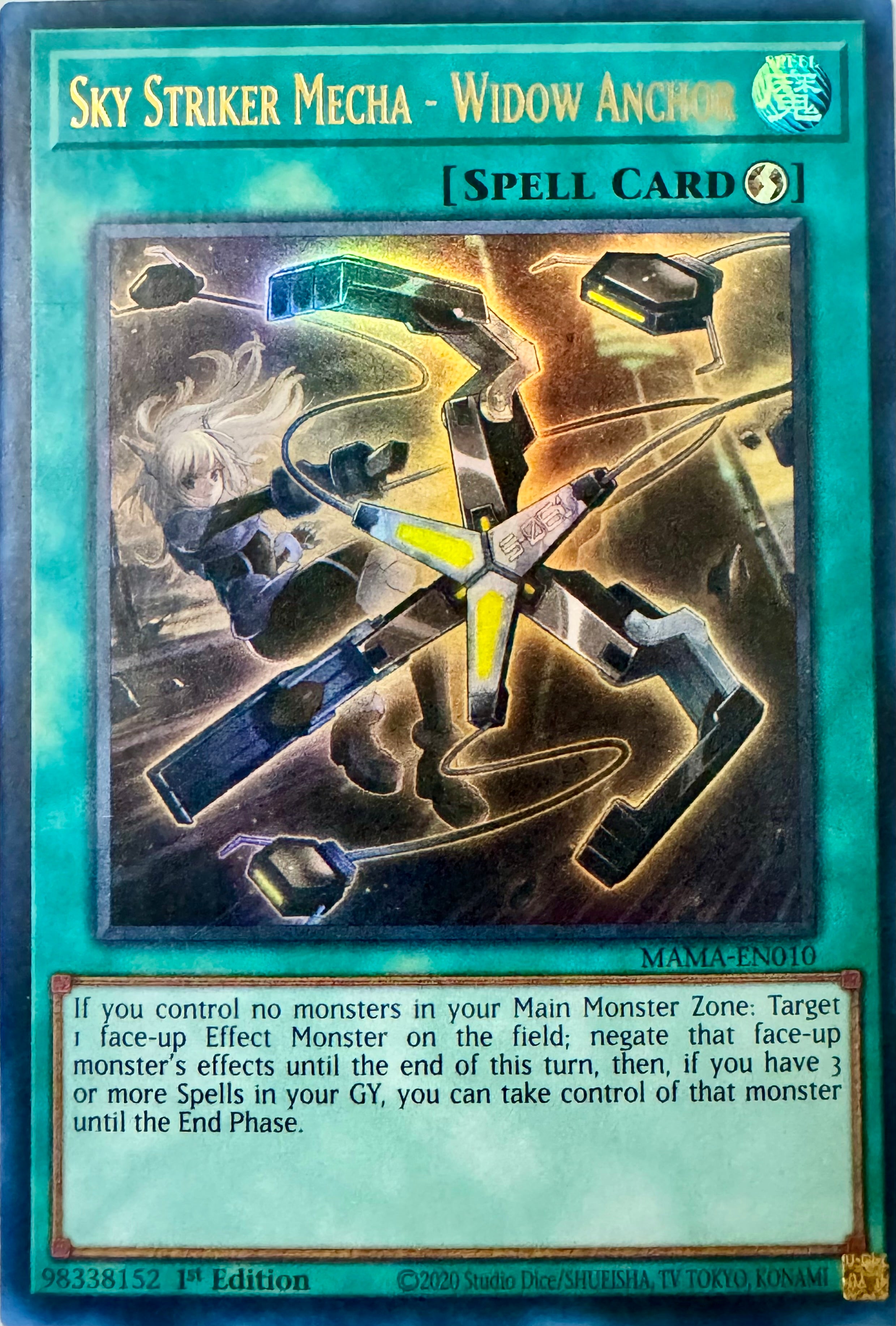 Yugioh! Sky Striker Mecha - Widow Anchor Mama-en010 Ultra Rare 1st Edition