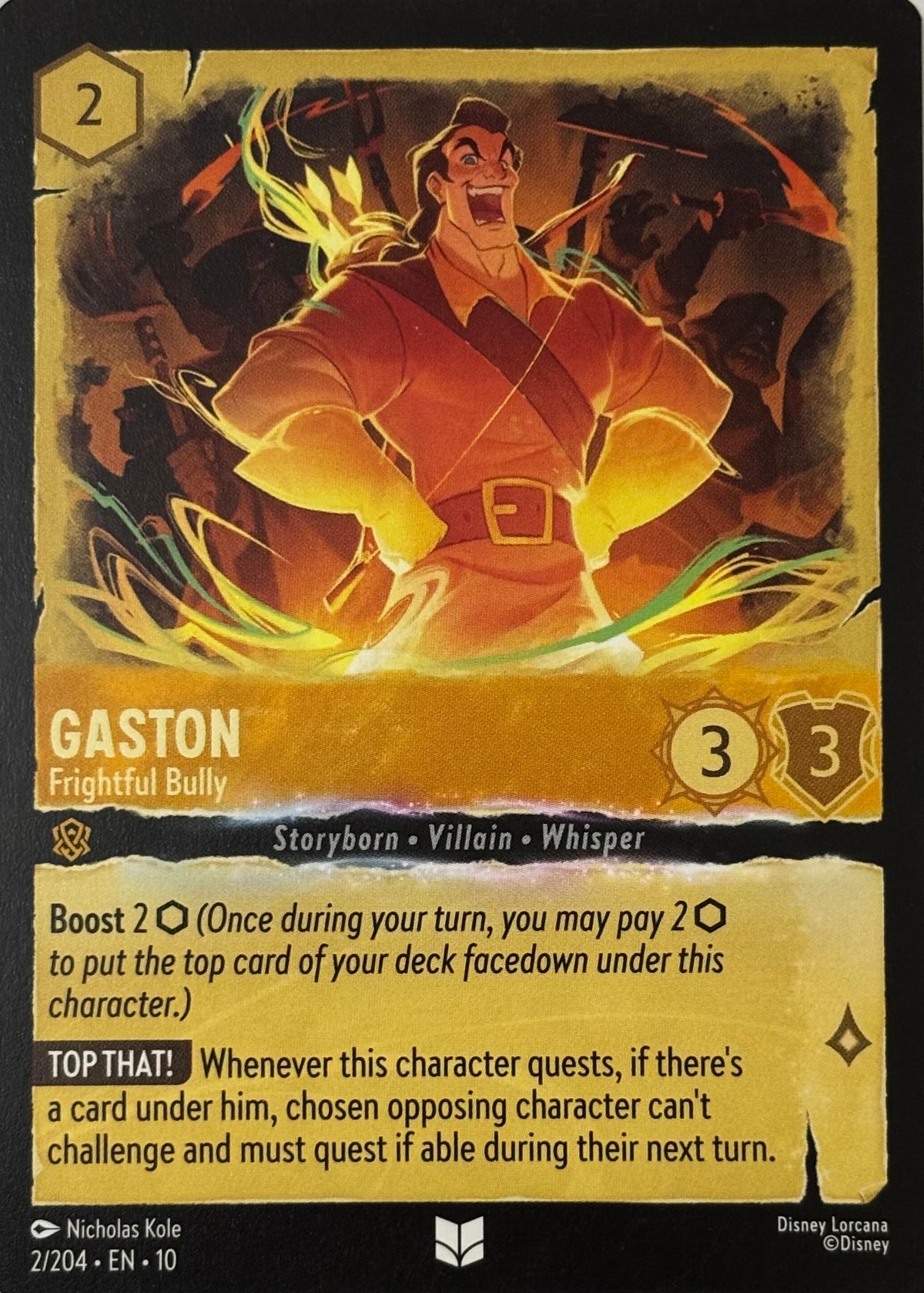 Disney Lorcana Gaston 2/204