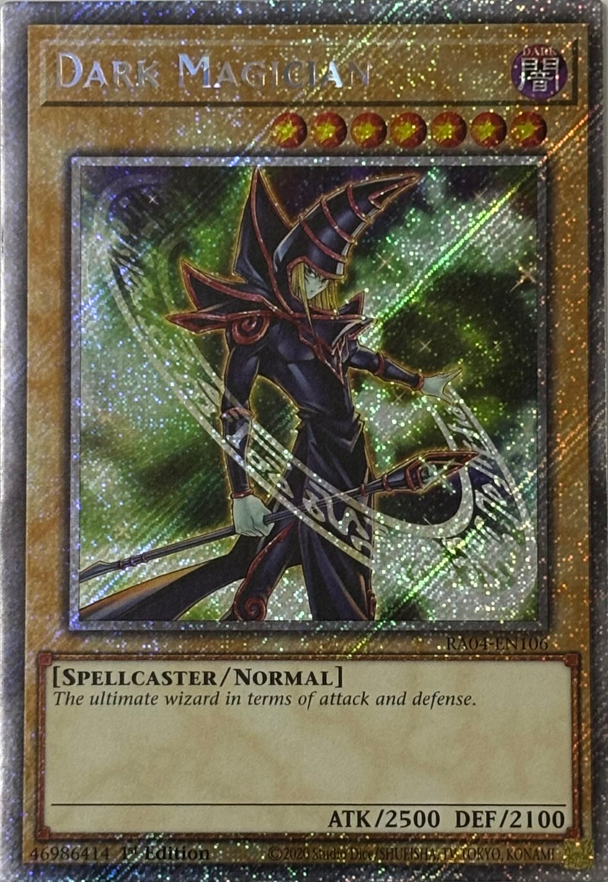 Yugioh! Dark Magician Ra04-en106 1st edition Platinum rare