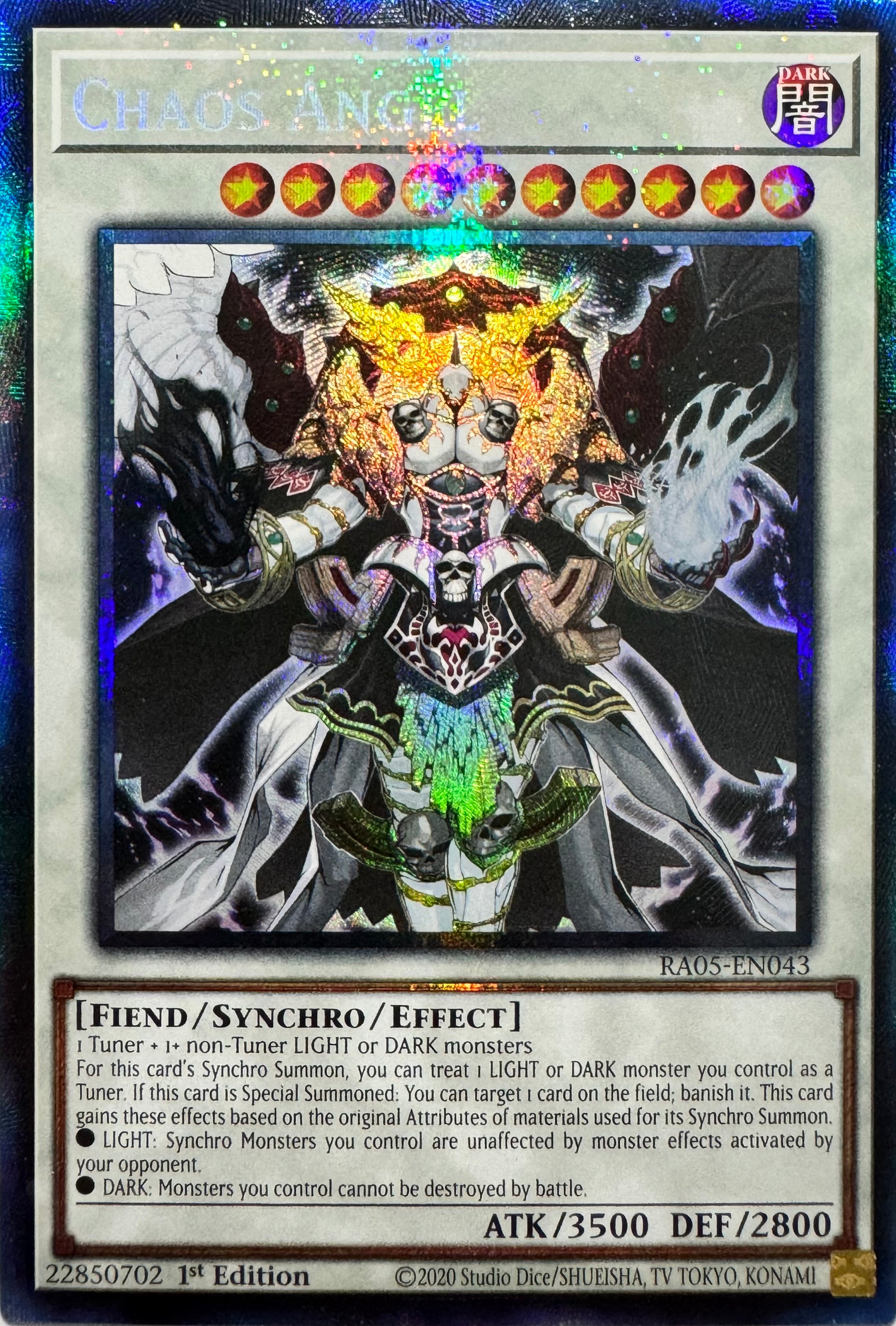 Yugioh! Chaos Angel Ra05-en043 1st Edition Collector