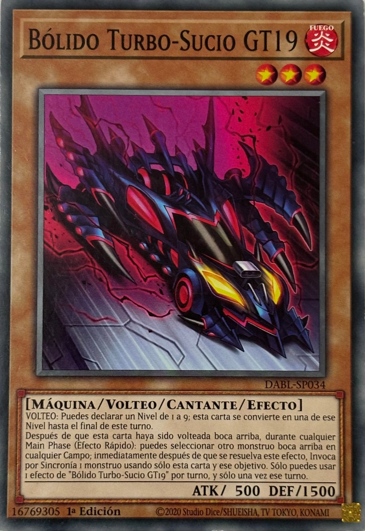 Yugioh! Bólido Turbo-Sucio Gt19 Dabl-sp034 1a edicion