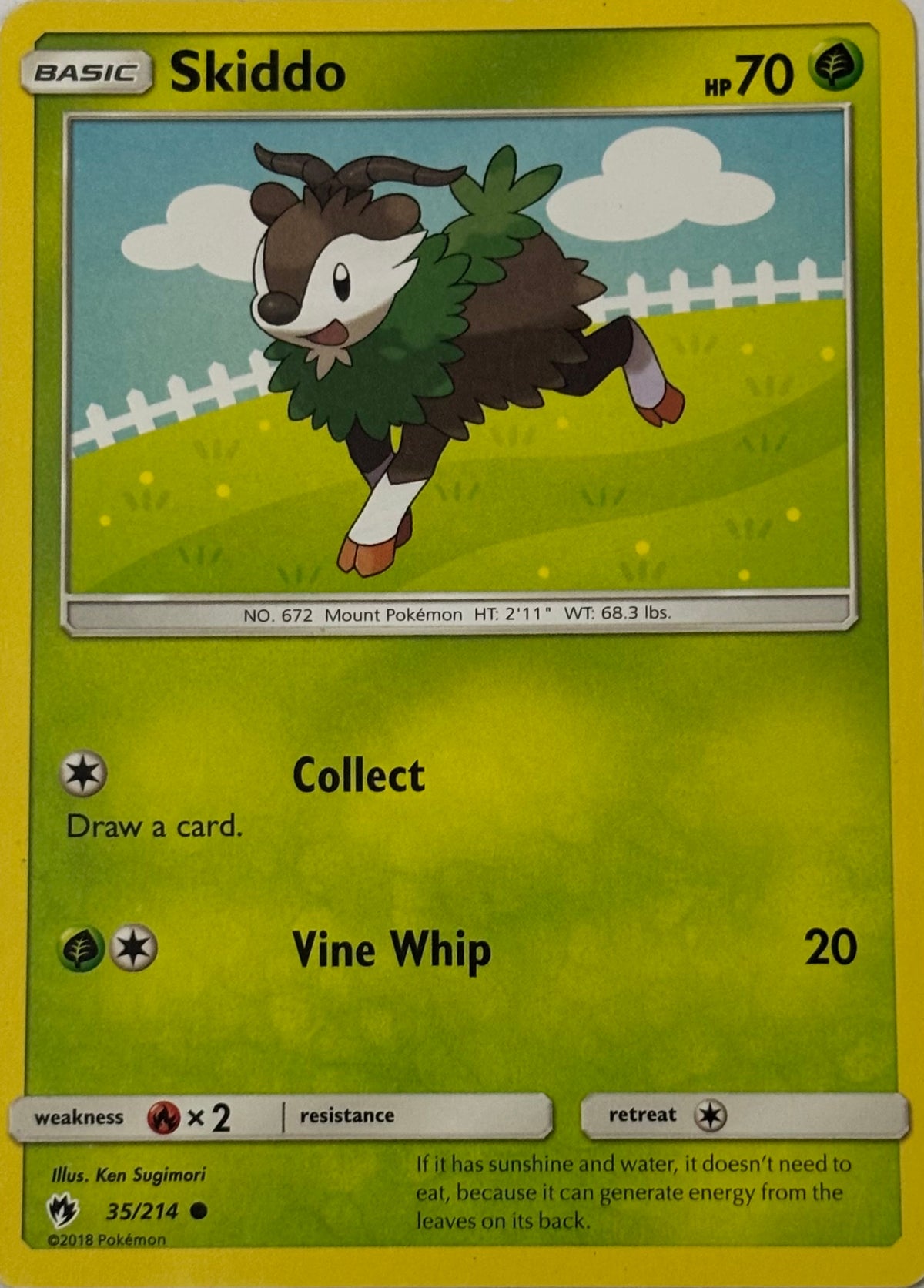 Pokemon Tcg Skiddo 35/214