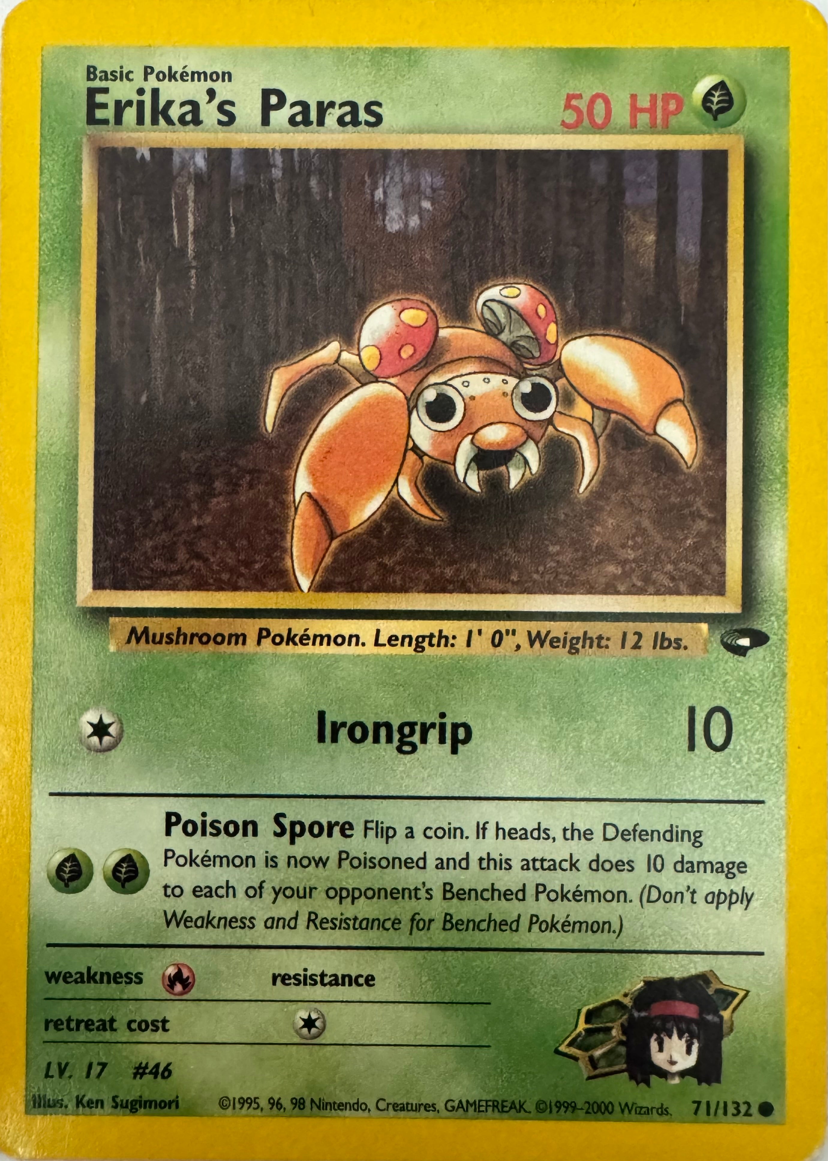 Pokémon Tcg Erika’s Paras 71/132