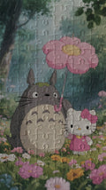 Rompecabezas Mi Vecino Totoro y Hello Kitty 120 Piezas
