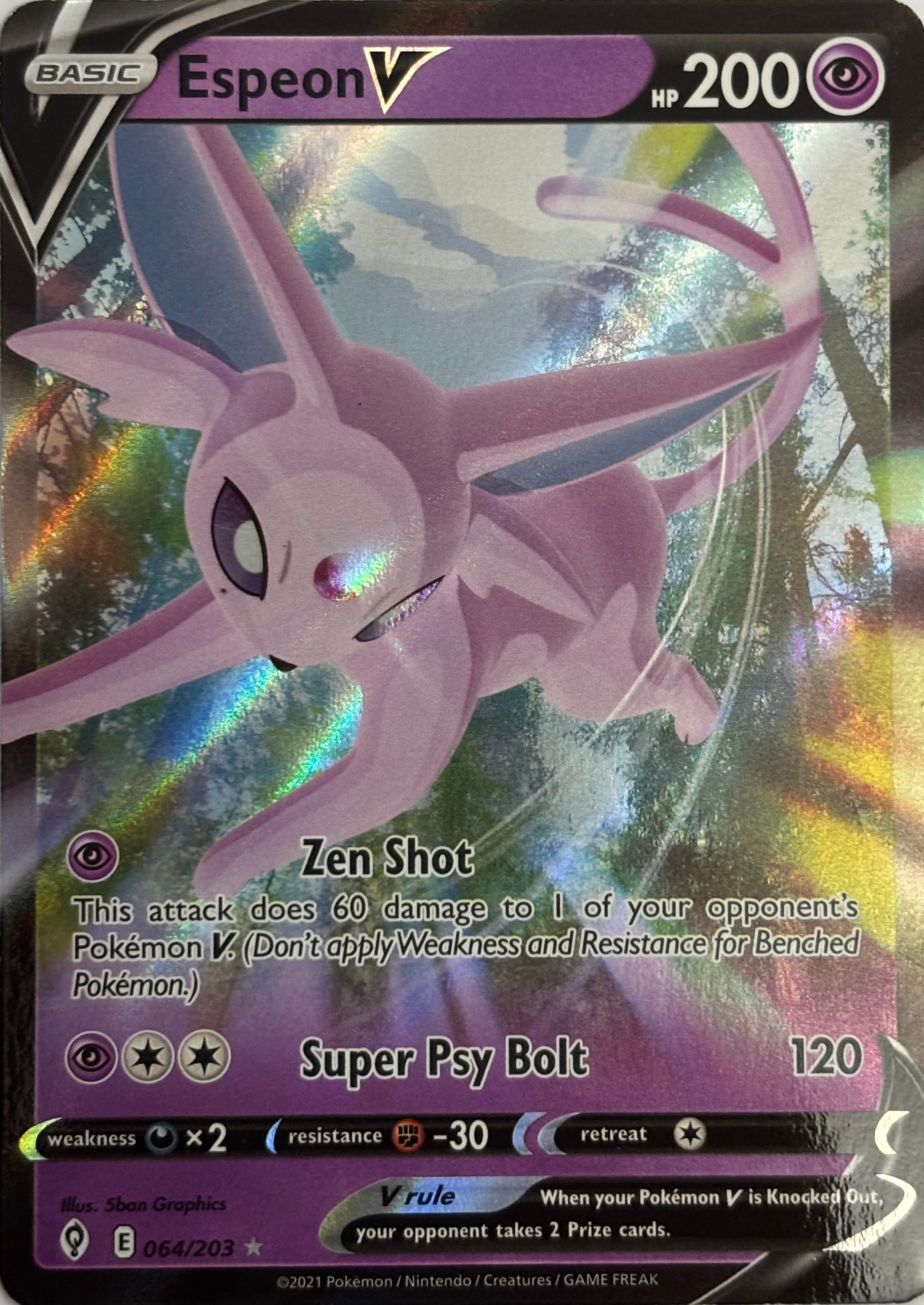 Pokemon Tcg Espeon V 064/203