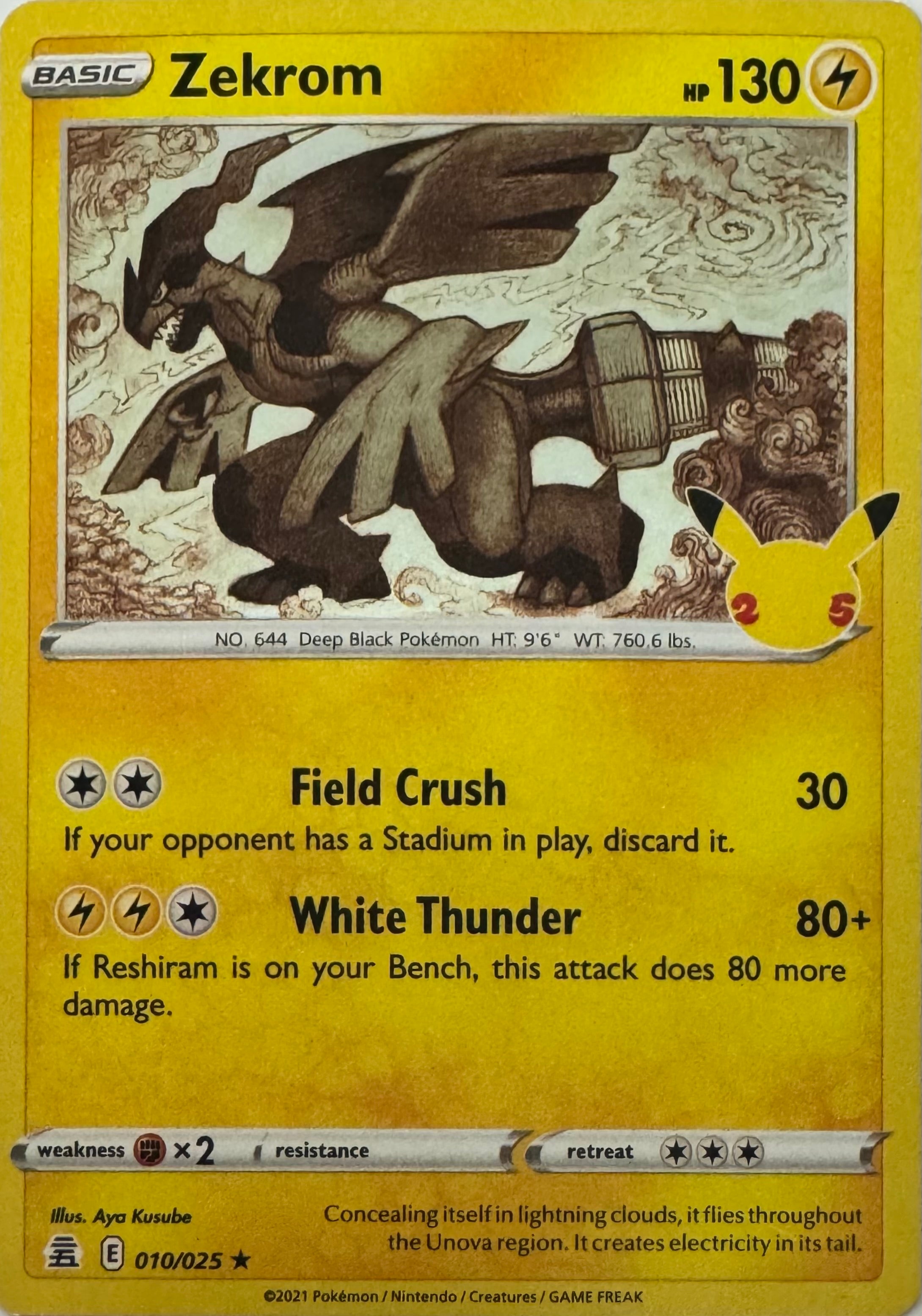 Pokemon Tcg Zekrom 010/025 Holo (CLB)