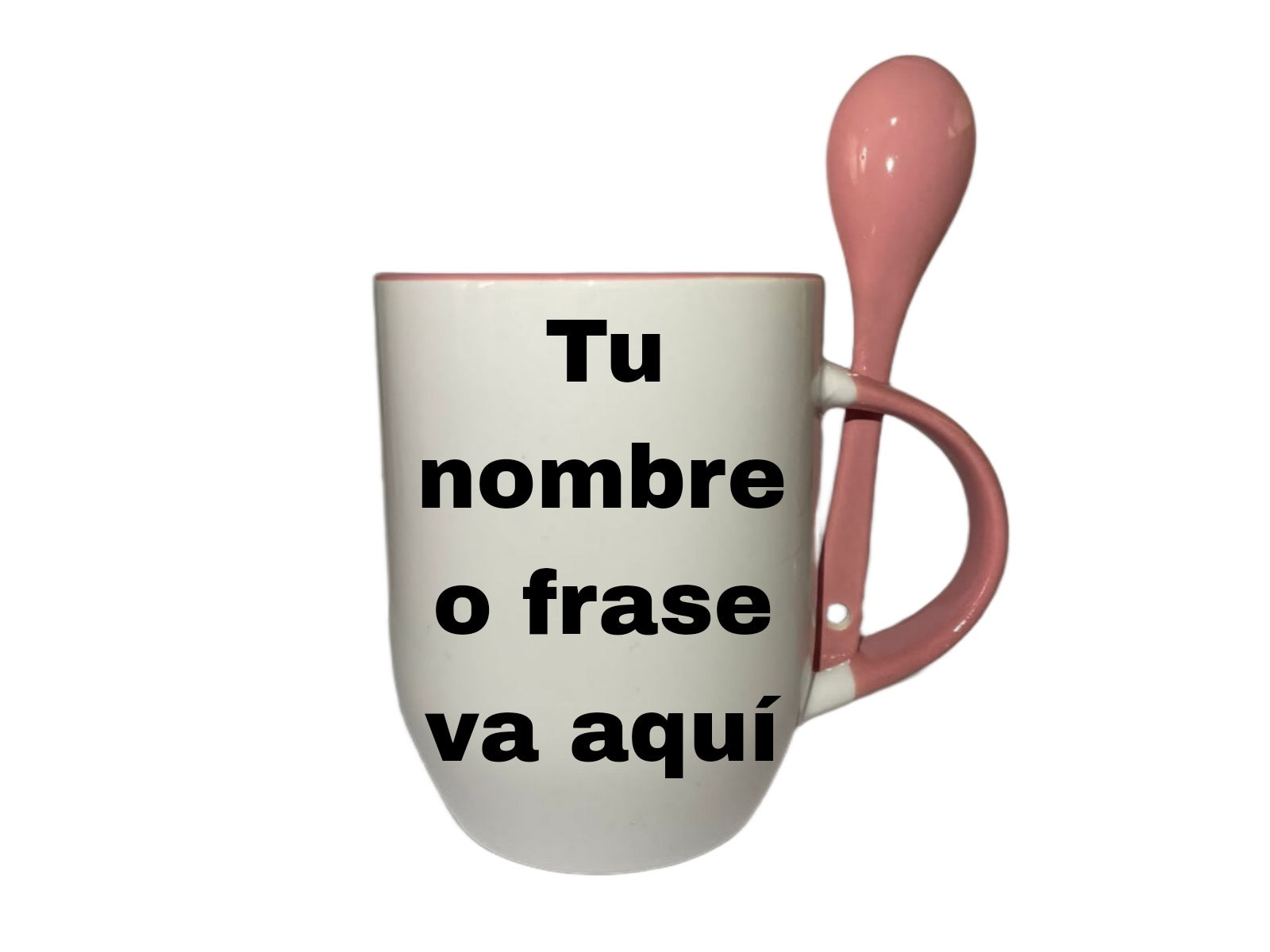 Taza Con Cuchara Rosa Princesa Esmeralda