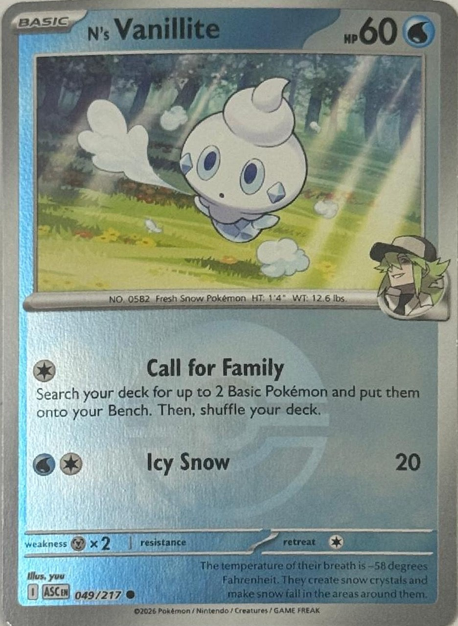Pokemon Tcg N’s Vanillite 049/217 (Poke Ball)