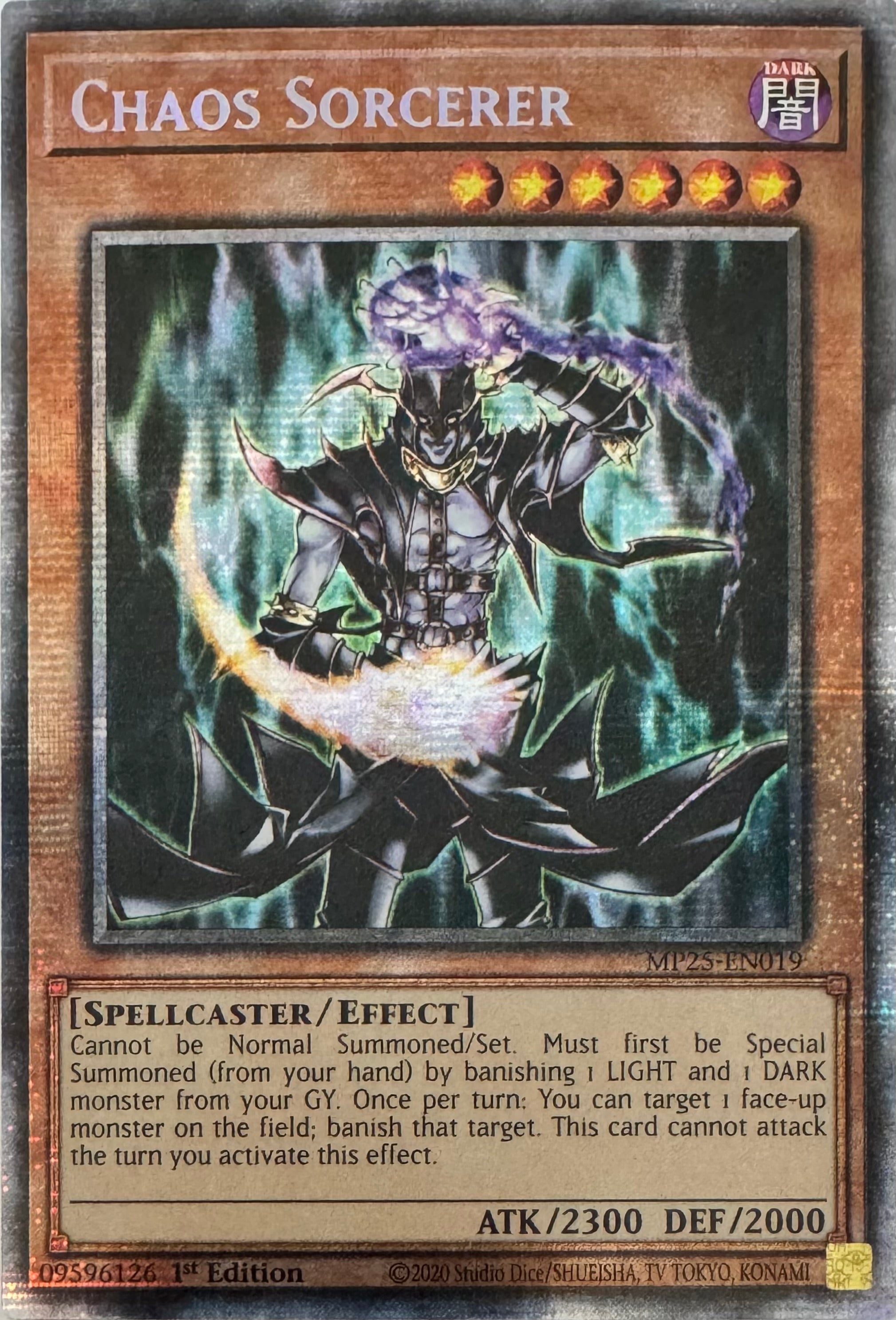 Yugioh! Chaos Sorcerer Mp25-en019 Starlight 1st Edition
