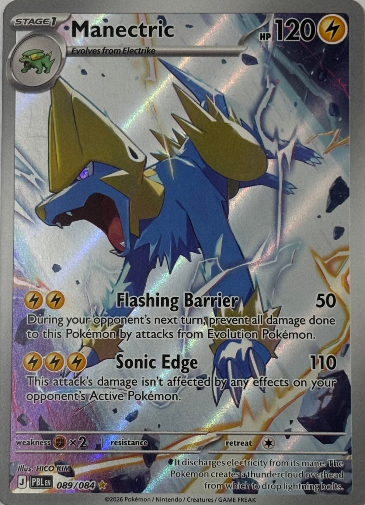 Pokemon Tcg Manectric 089/084 Illustration Rare
