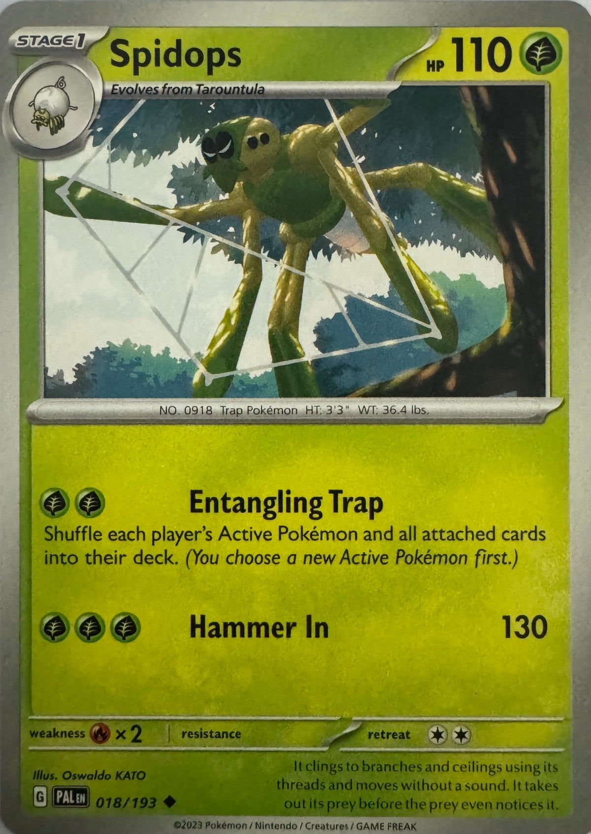 Pokemon Tcg Spidops 018/193