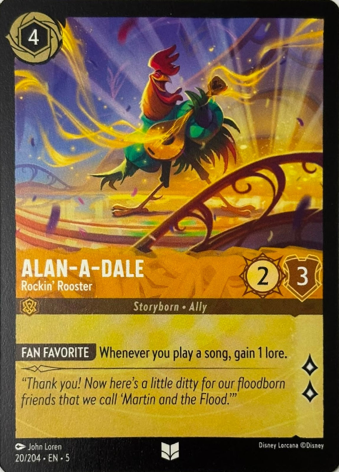 Disney Lorcana Alan-A-Dale 20/204