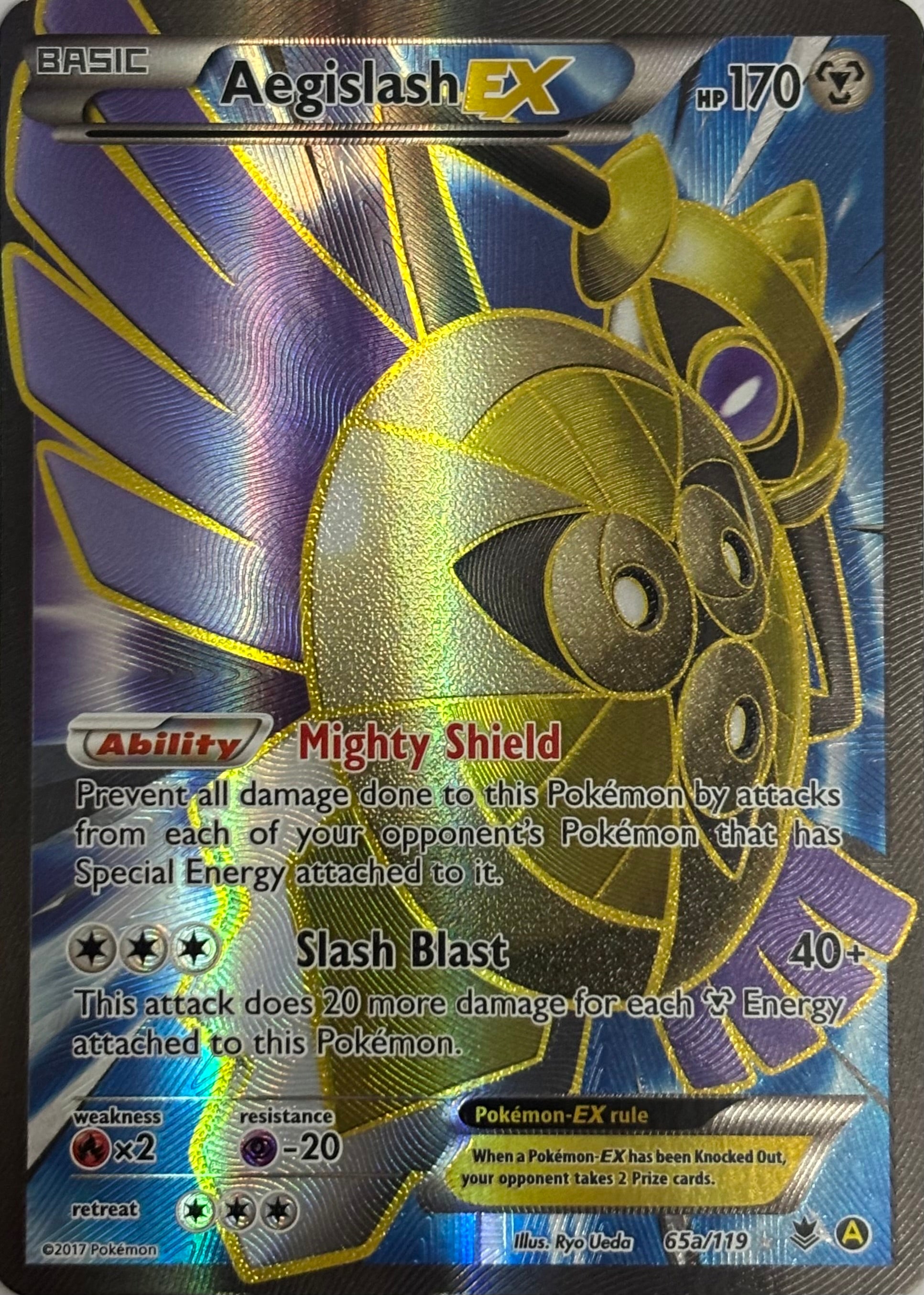 Pokemon Tcg Aegislash EX 65a/119
