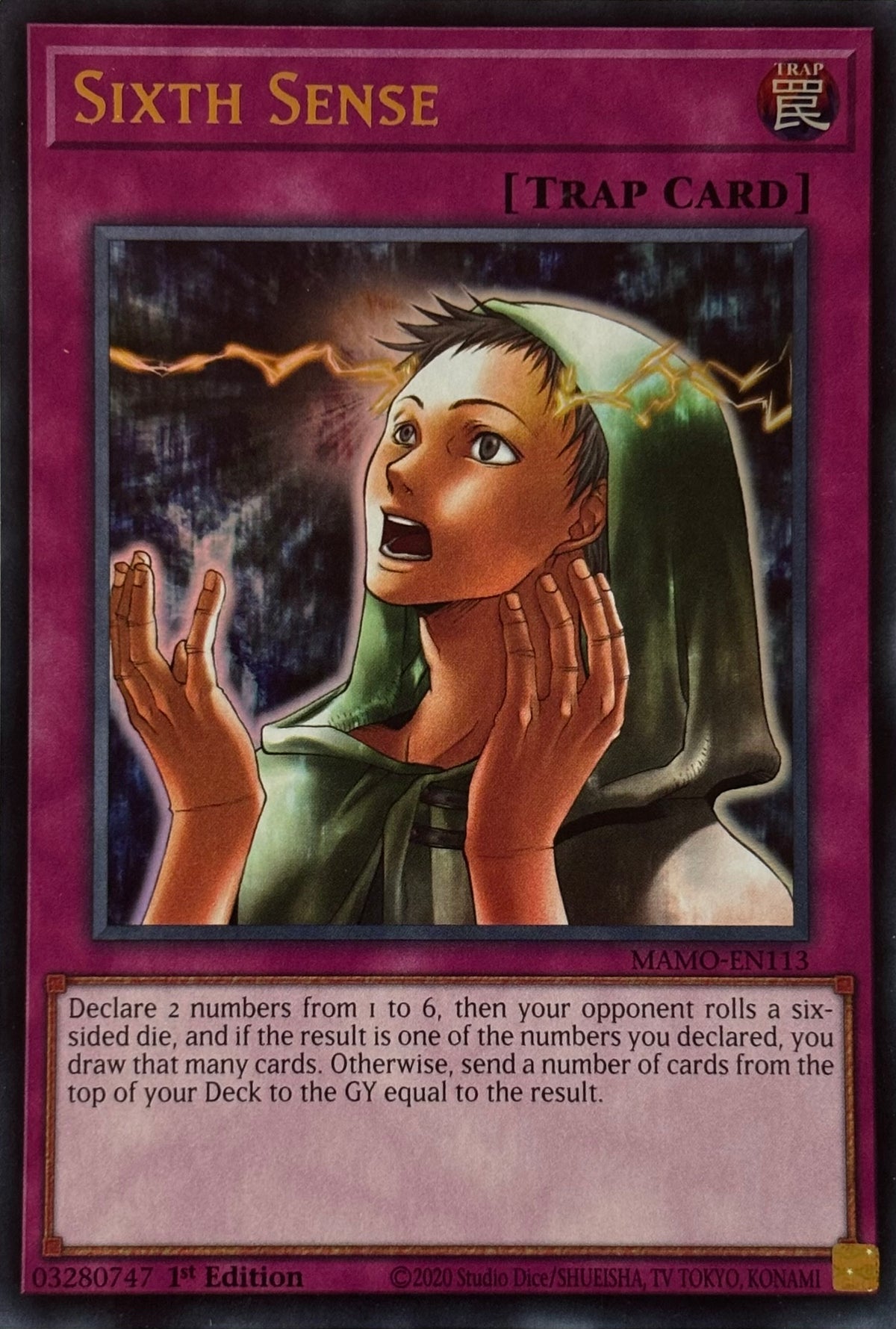Yugioh! Sixth Sense Mamo-en113 1st edition Ultra rare