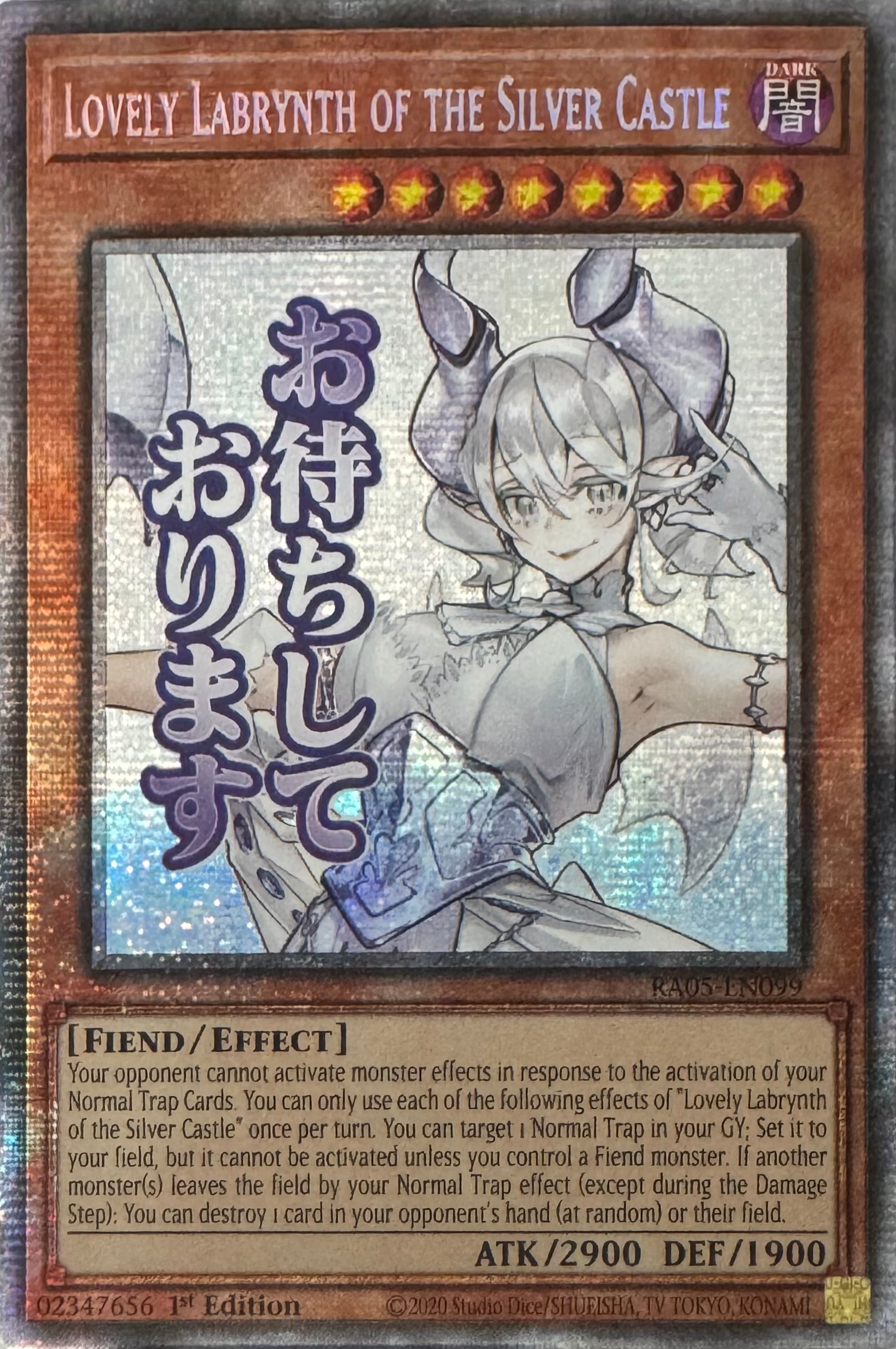 Yugioh! Lovely Labrynth Of The Silver Castle Ra05-en099 1st Edition Starlight