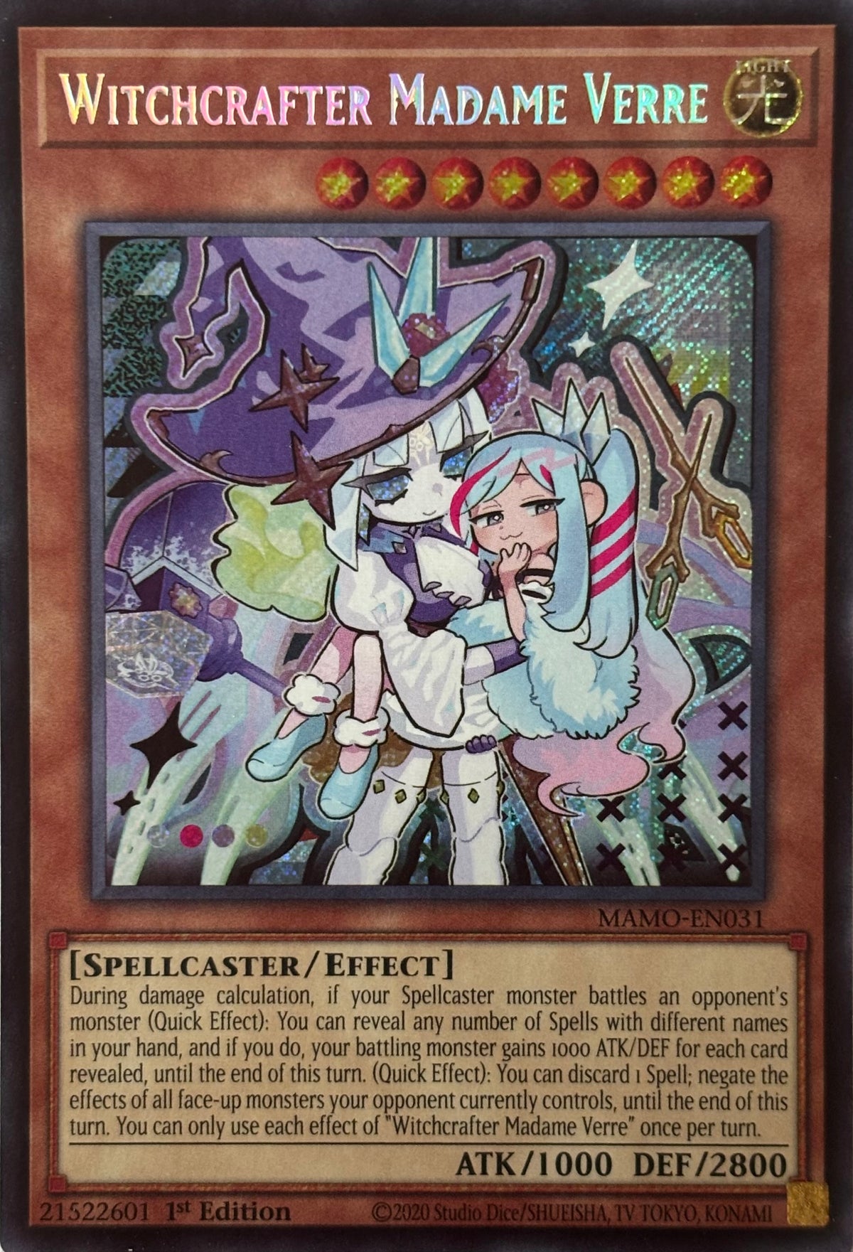 Yugioh! Witchcrafter Madame Verre Mamo-en031 1st edition Secret rare