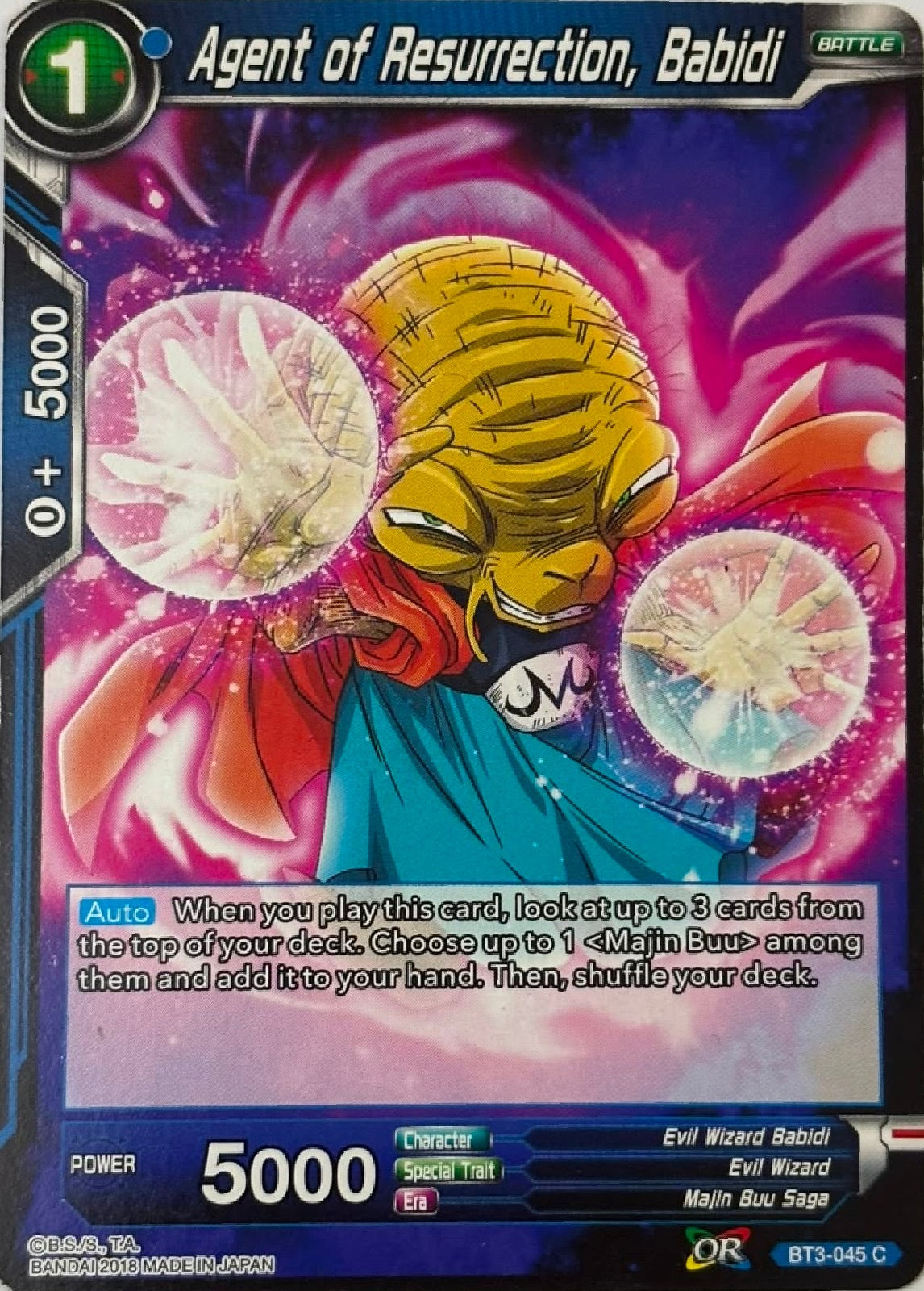 Dragon Ball Agent Of Resurrection, Babidi Bt3-045