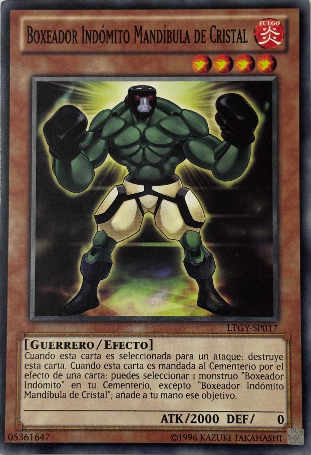 Yugioh! Boxeador Indomito Mandibula De Cristal Ltgy-sp017