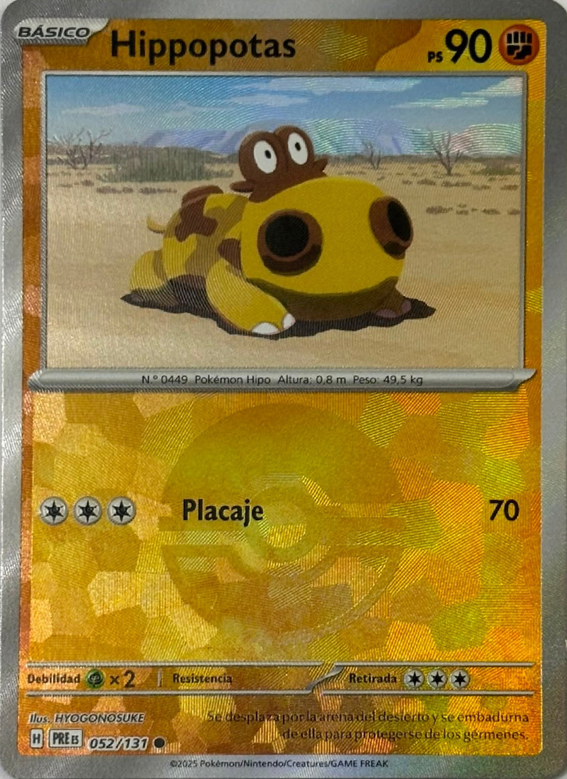 Pokemon Tcg Hippopotas 052/131 (Poke ball) Español