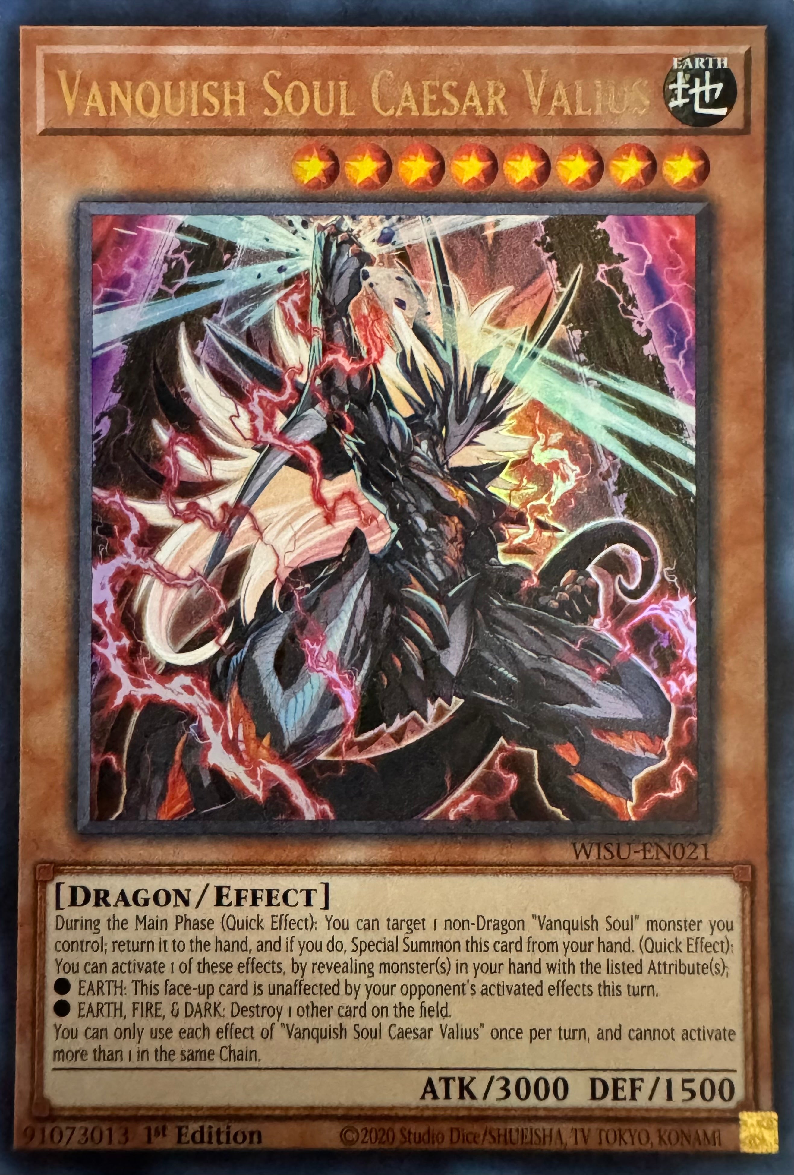 Yugioh! Vanquish Soul Caesar Valius Wisu-En021 1st Edition Ultra