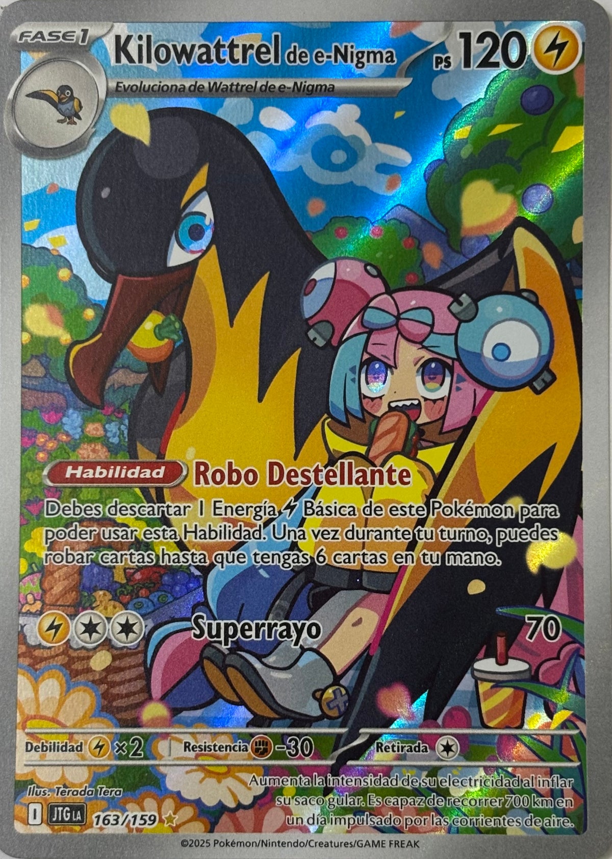 Pokemon Tcg Kilowattrel de e-Nigma 163/159 (Español)