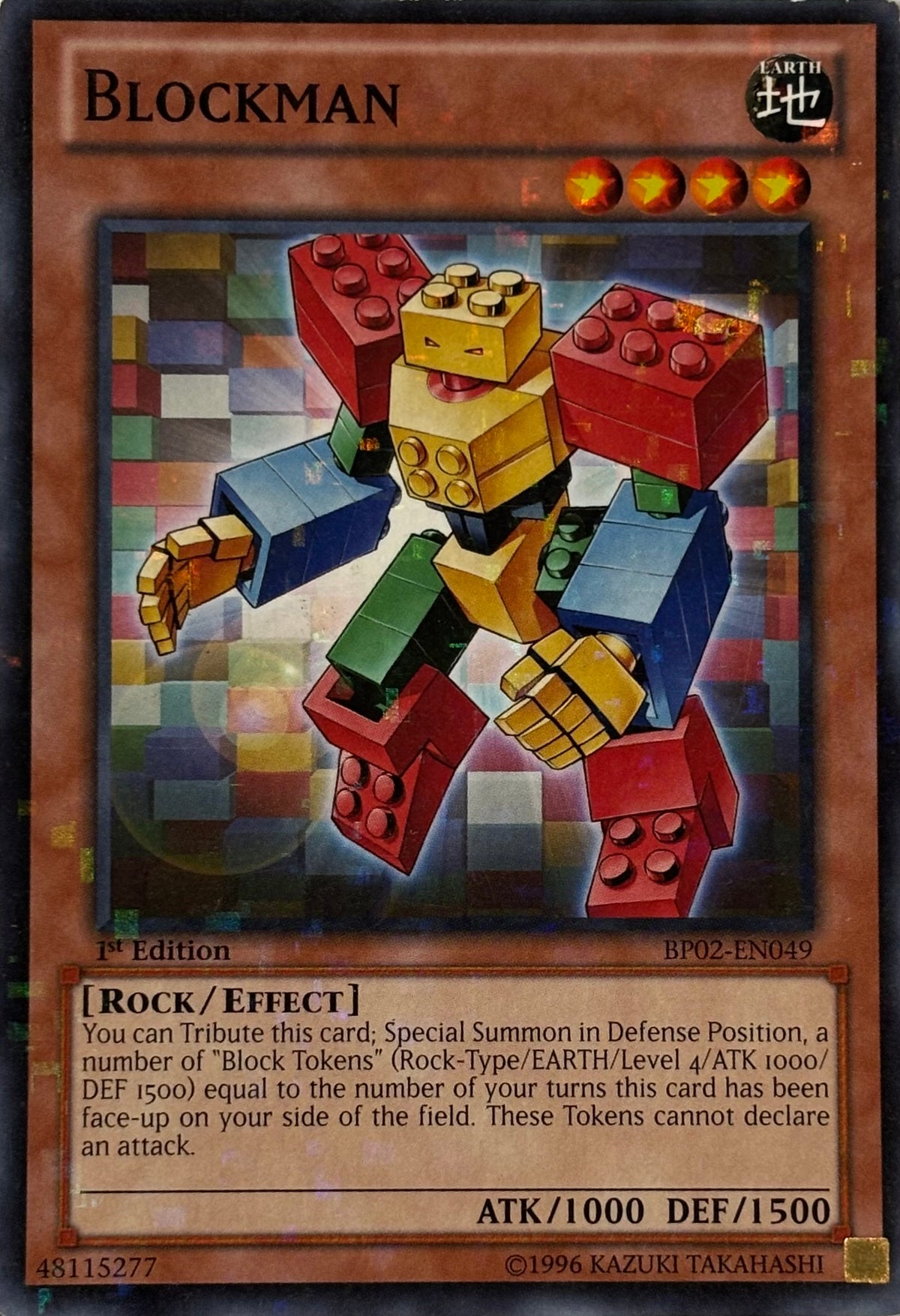 Yugioh! Blockman Bp02-en049 1st Edition Mosaic Rare