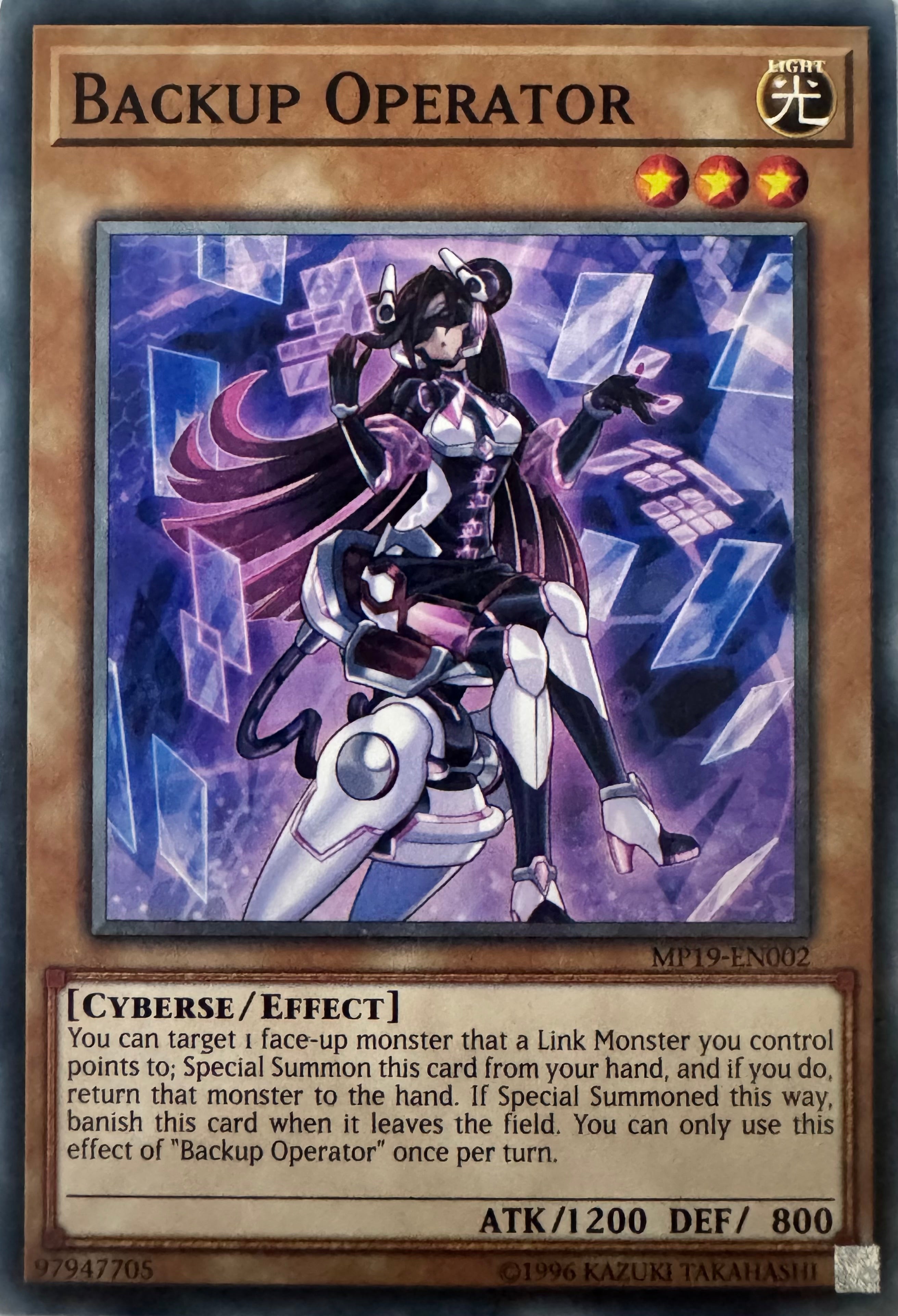 Yugioh! Backup Operator Mp19-en002