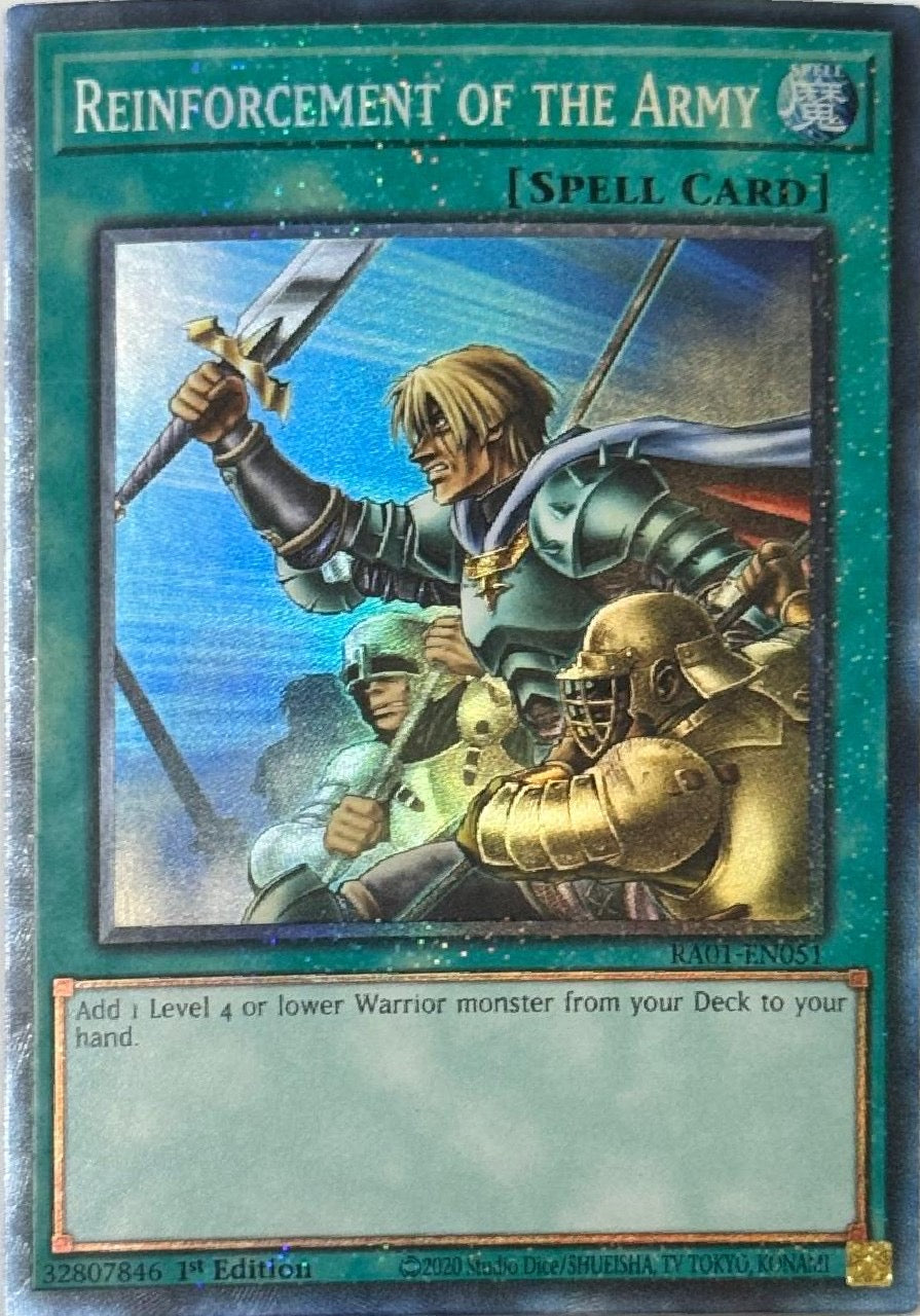 Yugioh! Reinforcement Of The Army RA01-EN051 1st Edition Collector