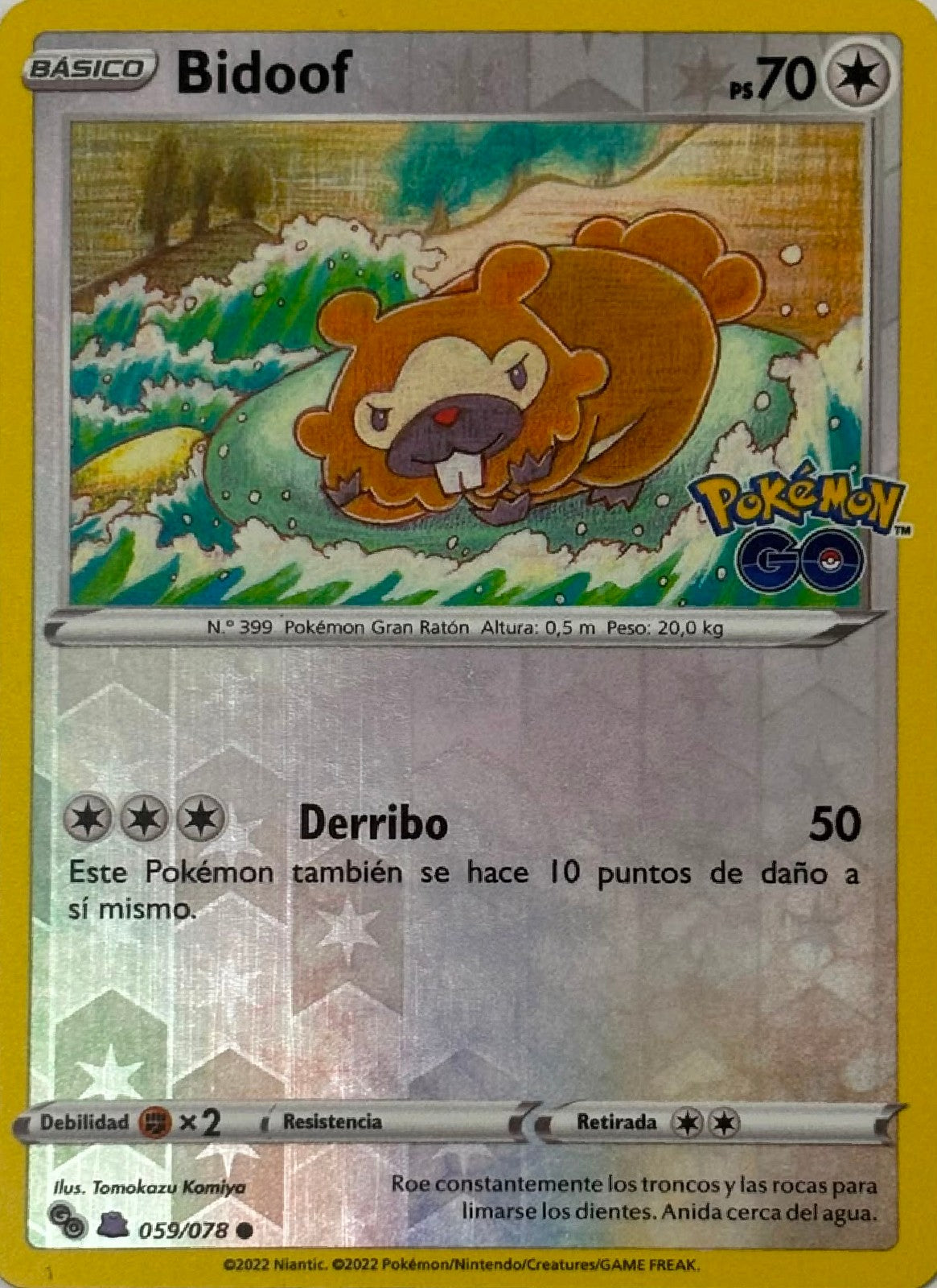 Pokemon Tcg Bidoof 059/078 Reverse (Español)(Ditto)