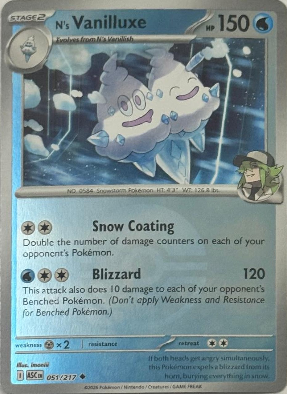 Pokemon Tcg N’s Vanilluxe 051/217 (Poke Ball)