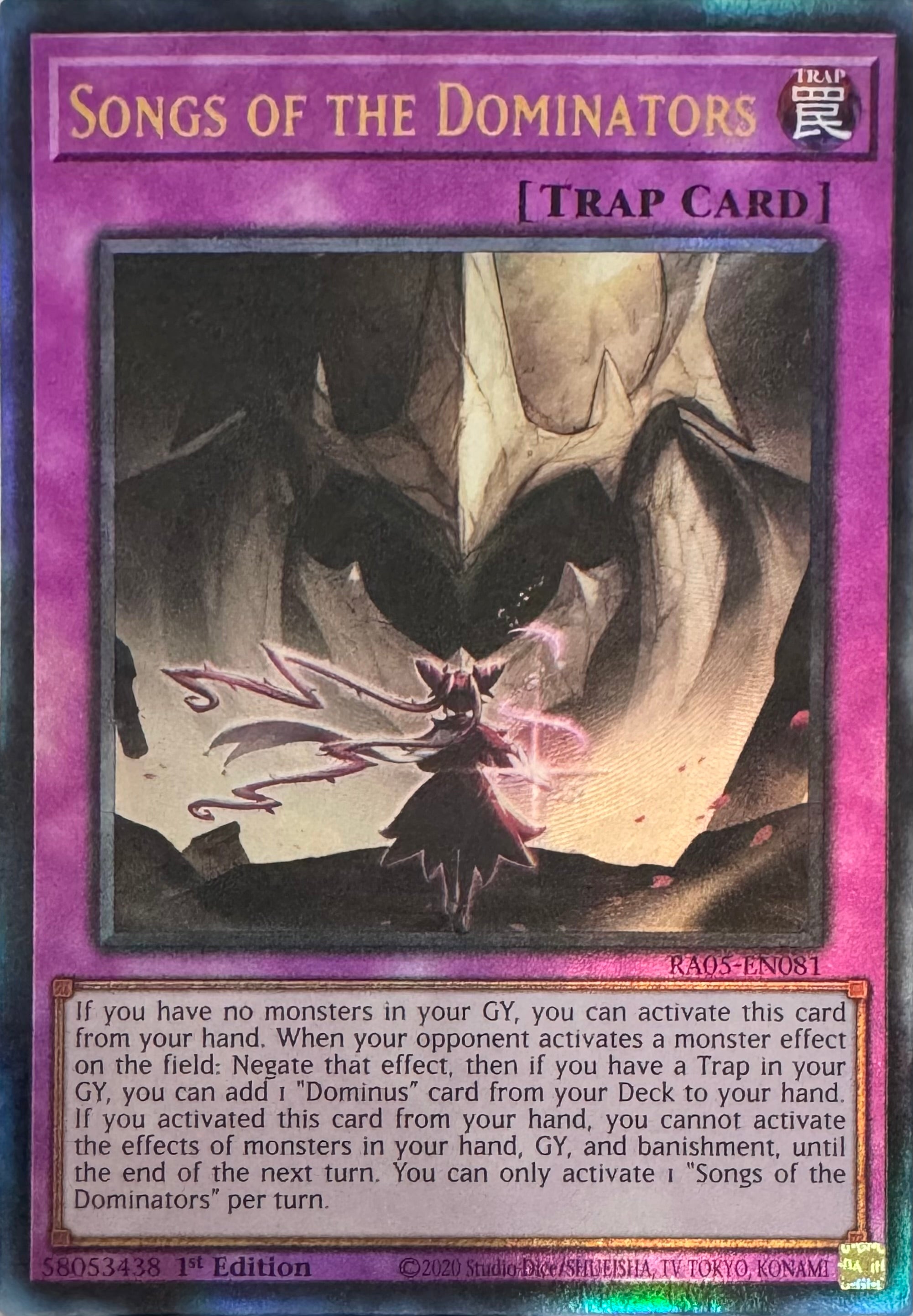 Yugioh! Songs Of The Dominators Ra05-en081 1st Edition Ultimate