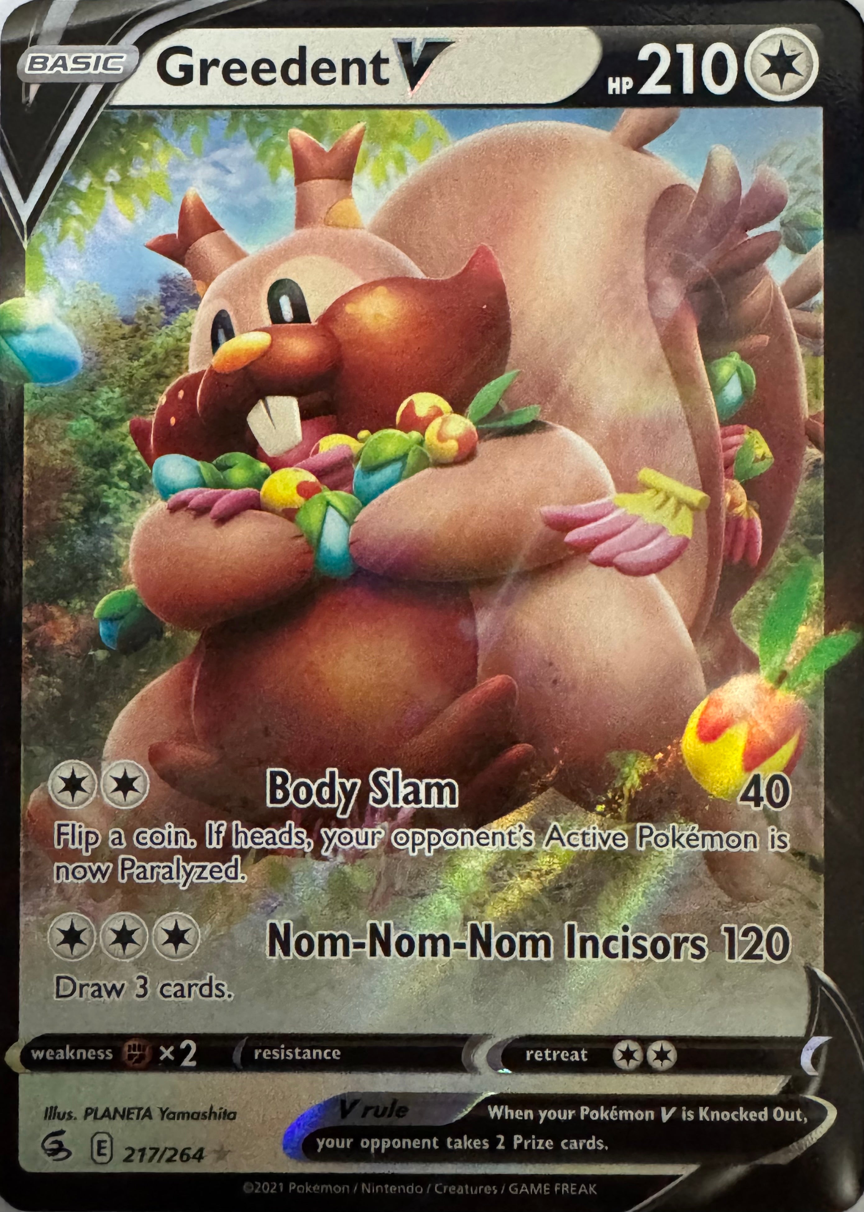 Pokemon Tcg Greedent V 217/264