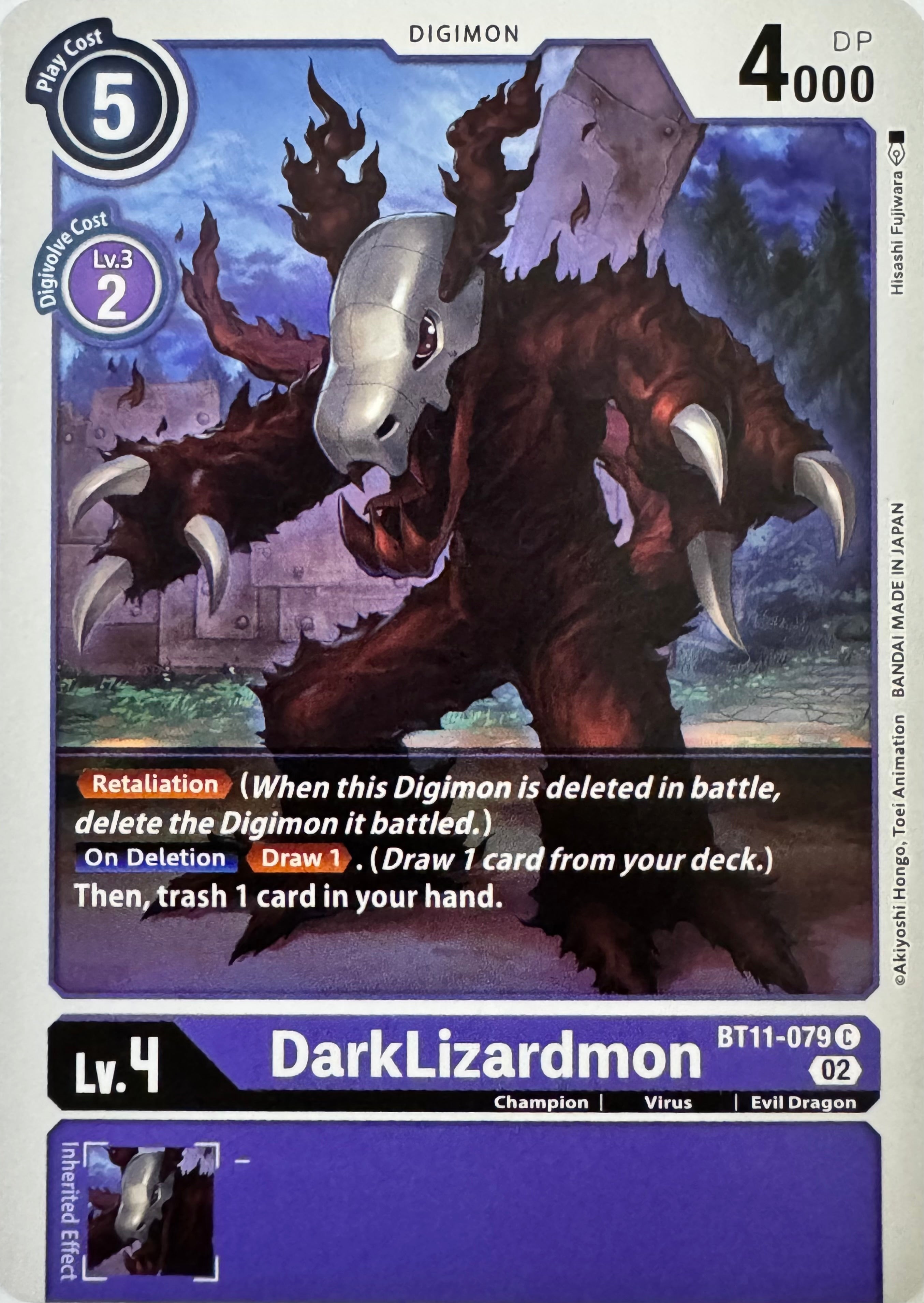 Digimon Tcg DarkLizardmon Bt11-079