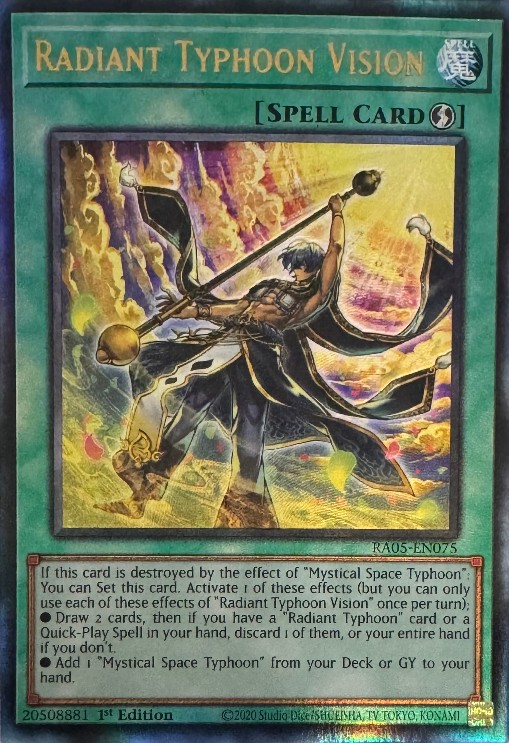 Yugioh! Radiant Typhoon Vision Ra05-en075 1st Edition Ultimate