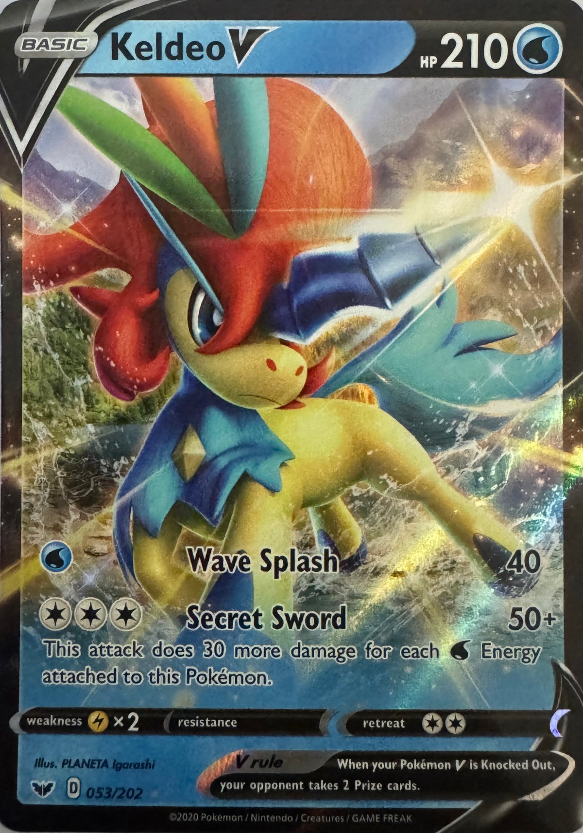 Pokemon Tcg Keldeo V 053/202 Ultra Rare