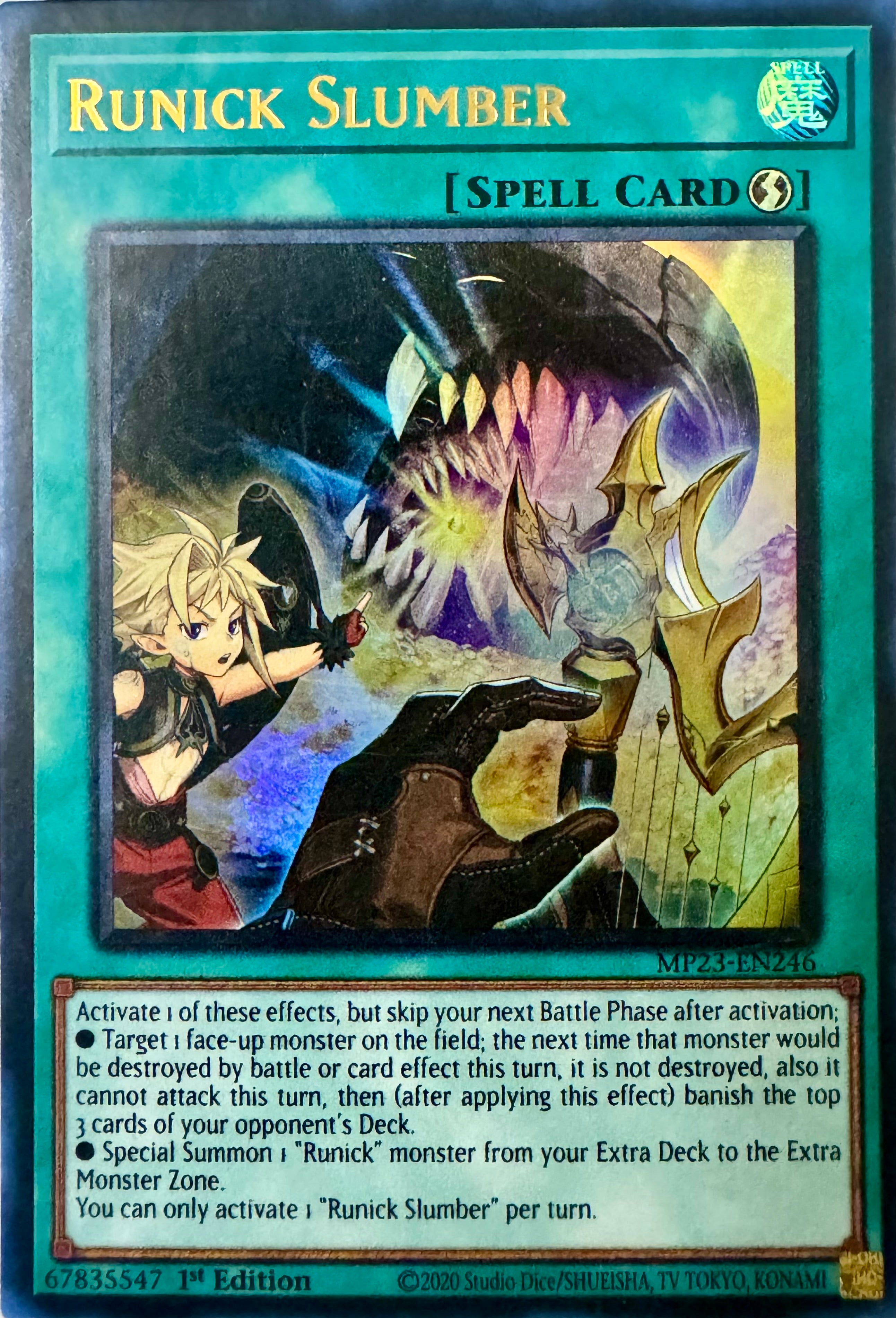 Yugioh! Runick Slumber Mp23-en246 Ultra Rare 1st Edition