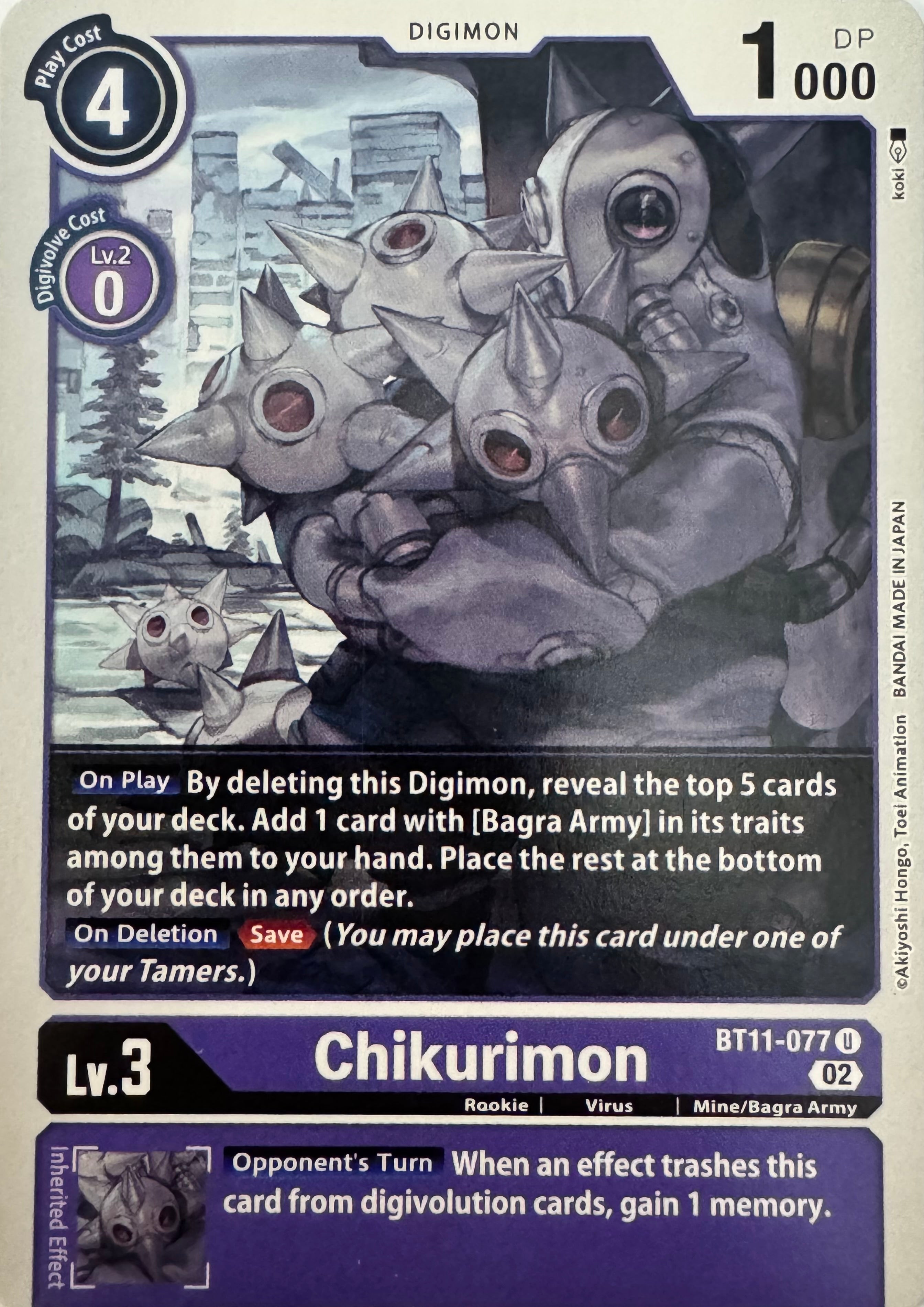 Digimon Tcg Chikurimon Bt11-077