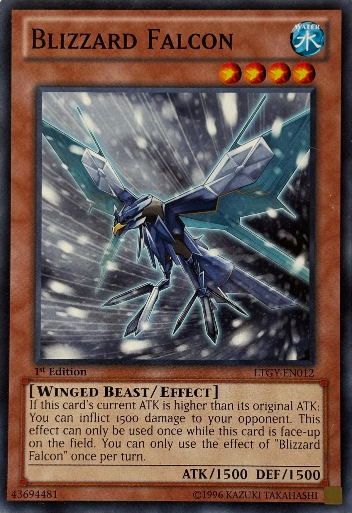 Yugioh! Blizzard Dragon Ltgy-en012 1st edition